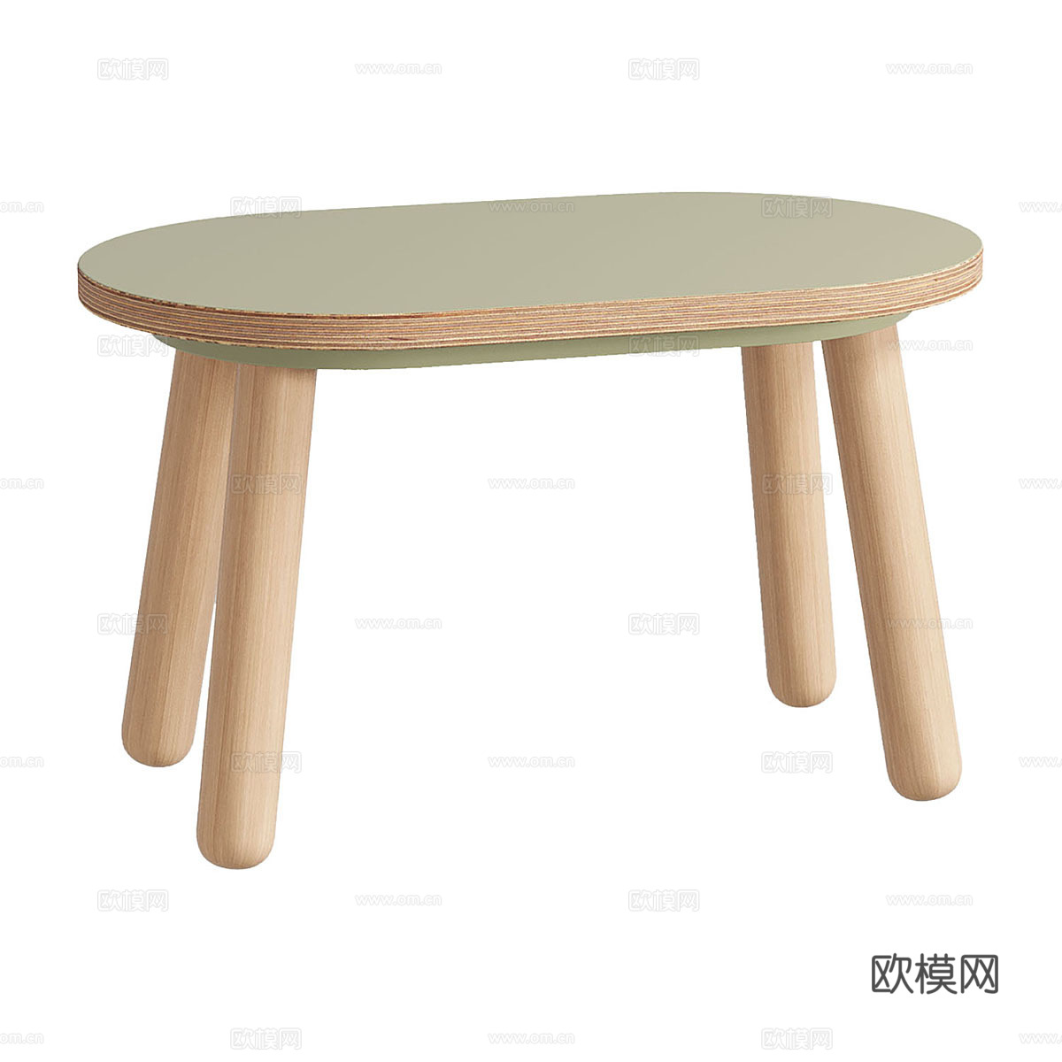 蒙台梭利桌3d模型
