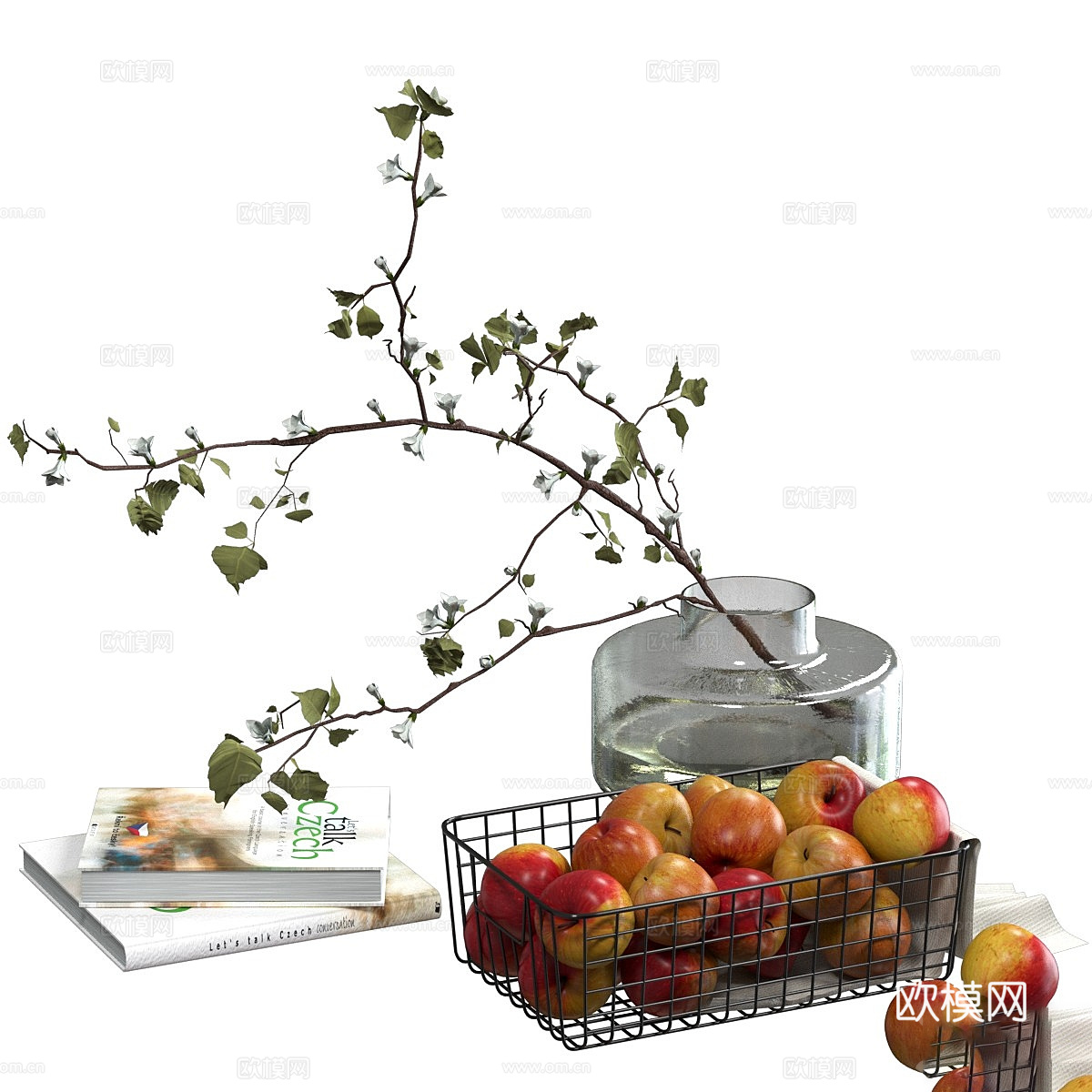 现代极简饰品摆件组合3d模型