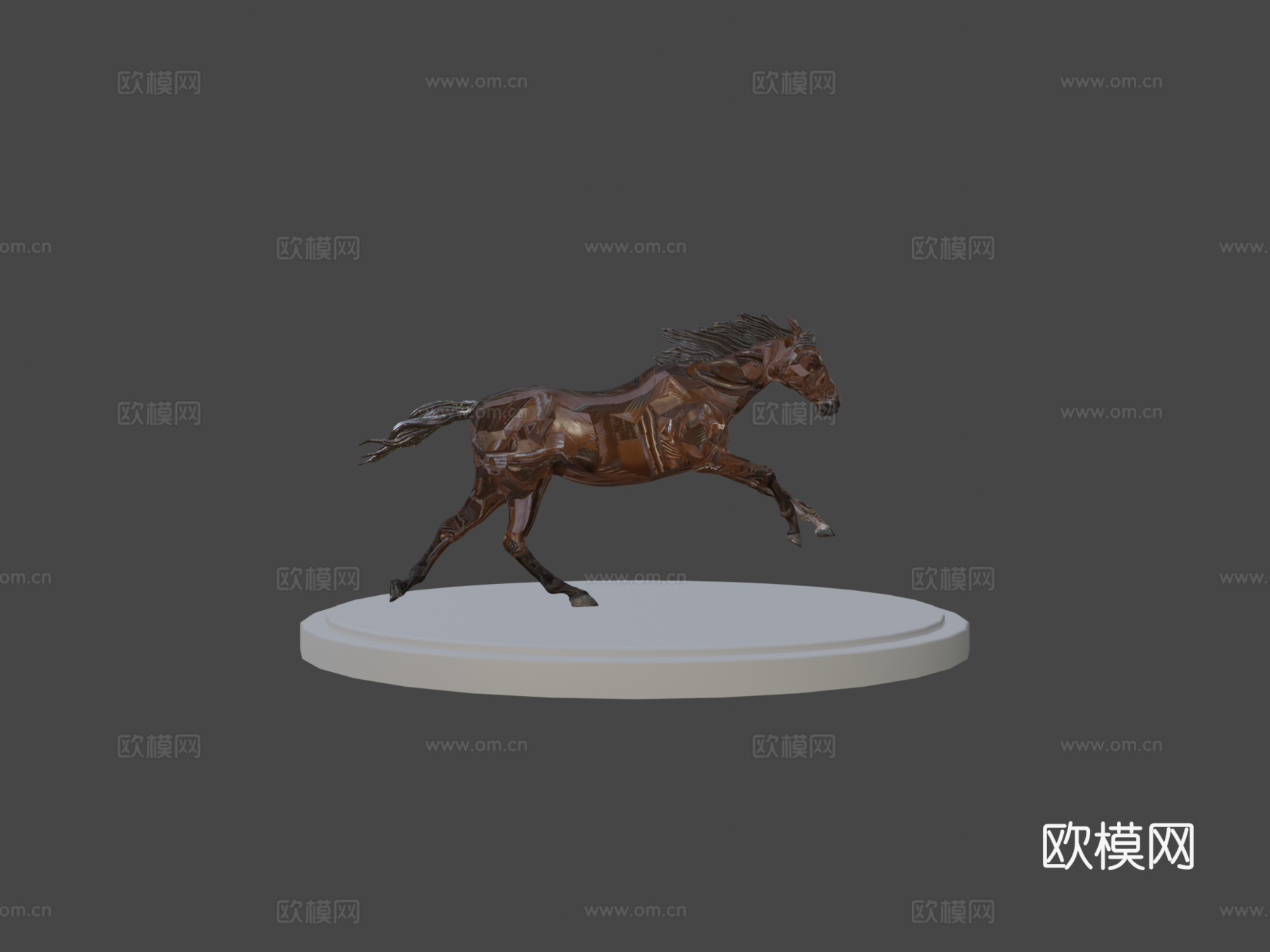 奔跑的马3d模型