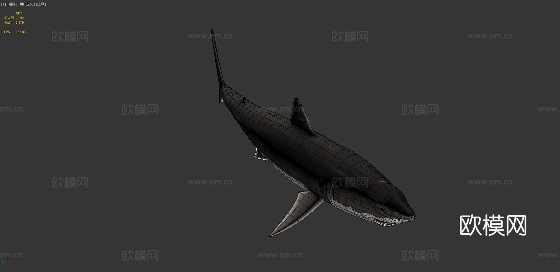 大白鲨3d模型