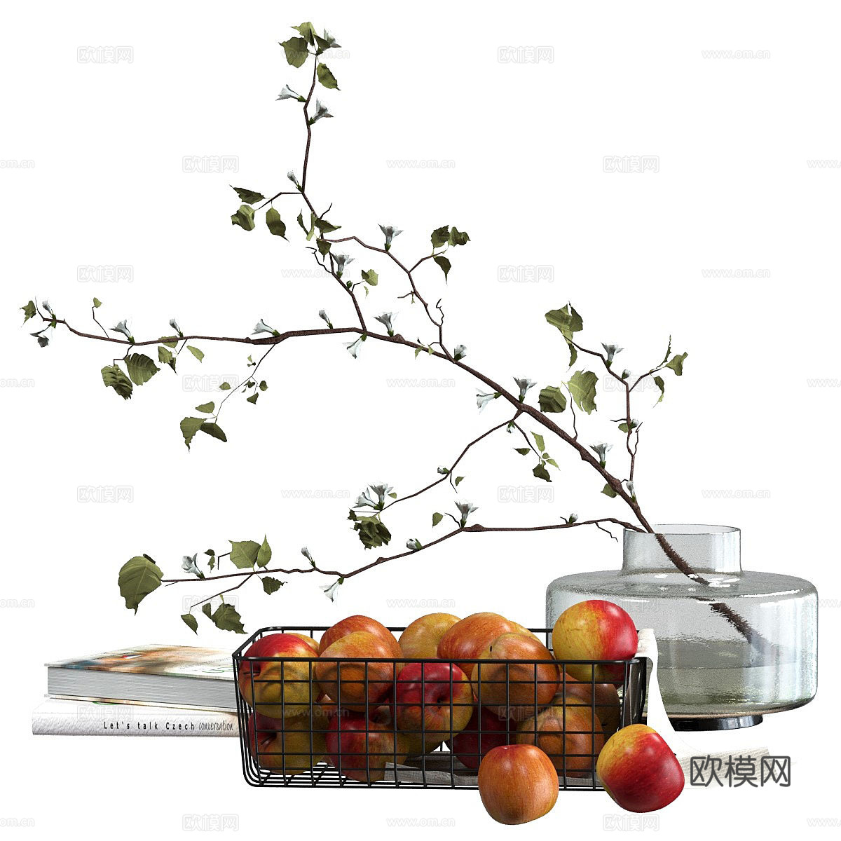 现代极简饰品摆件组合3d模型