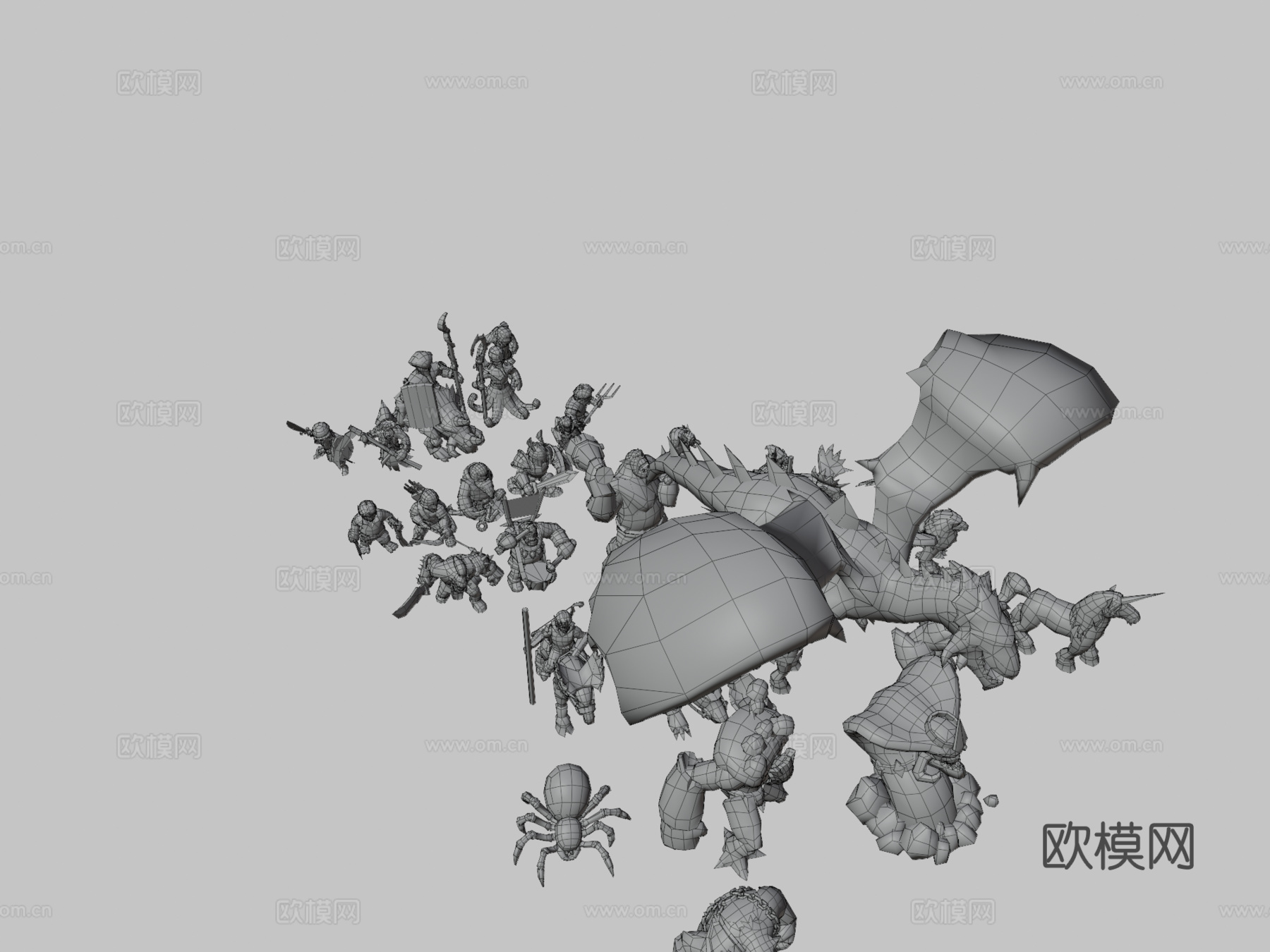 奇幻角色动画终极套装3d模型