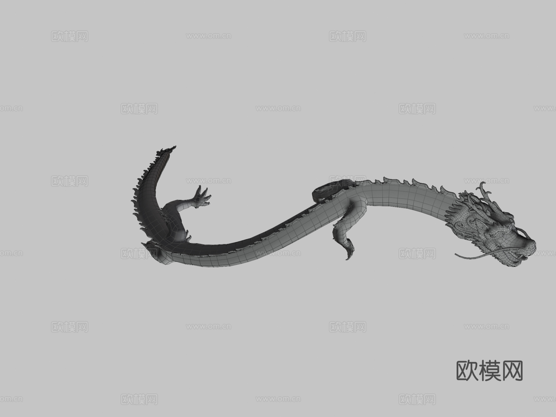 中国龙3d模型