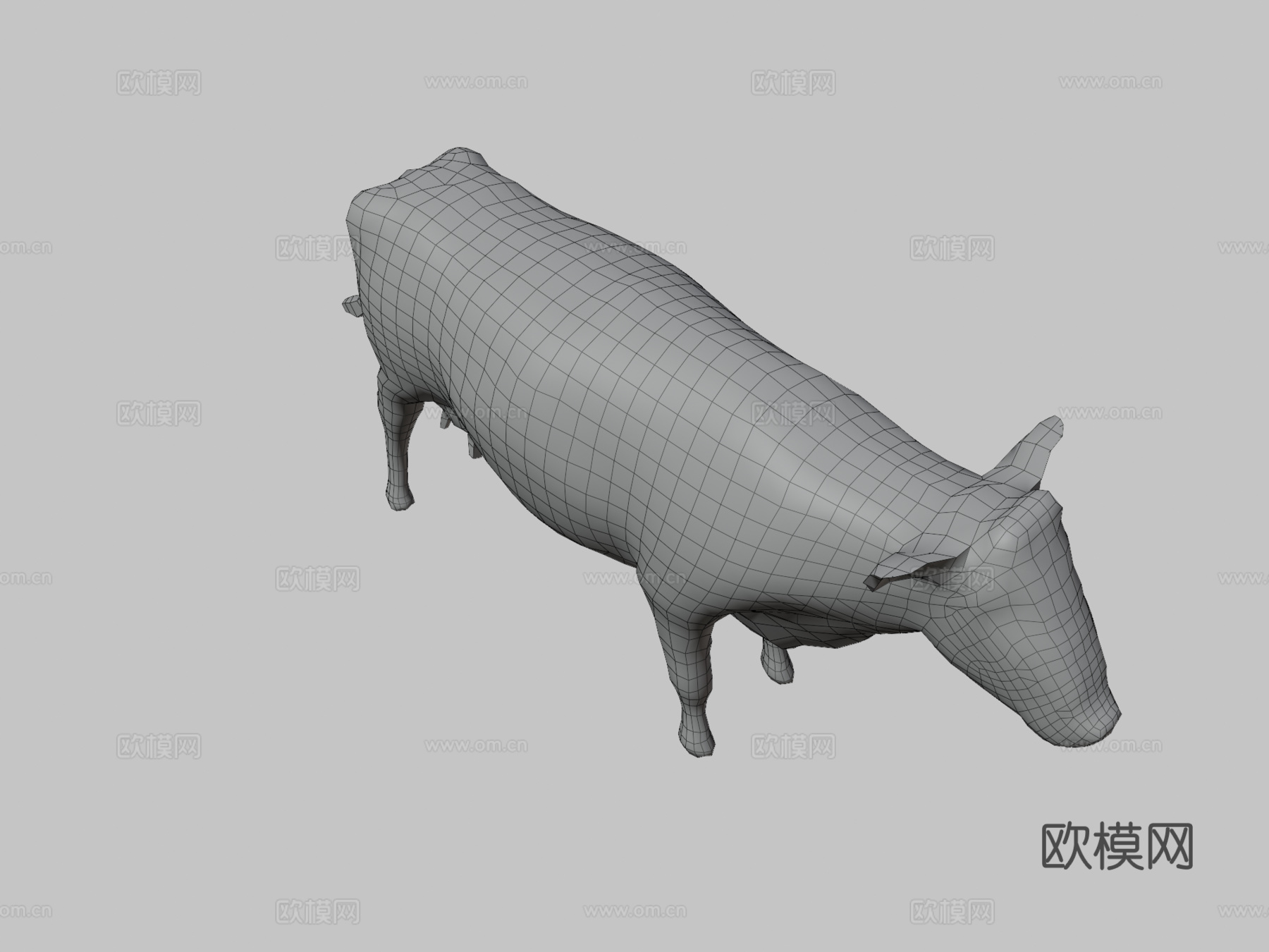 奶牛3d模型