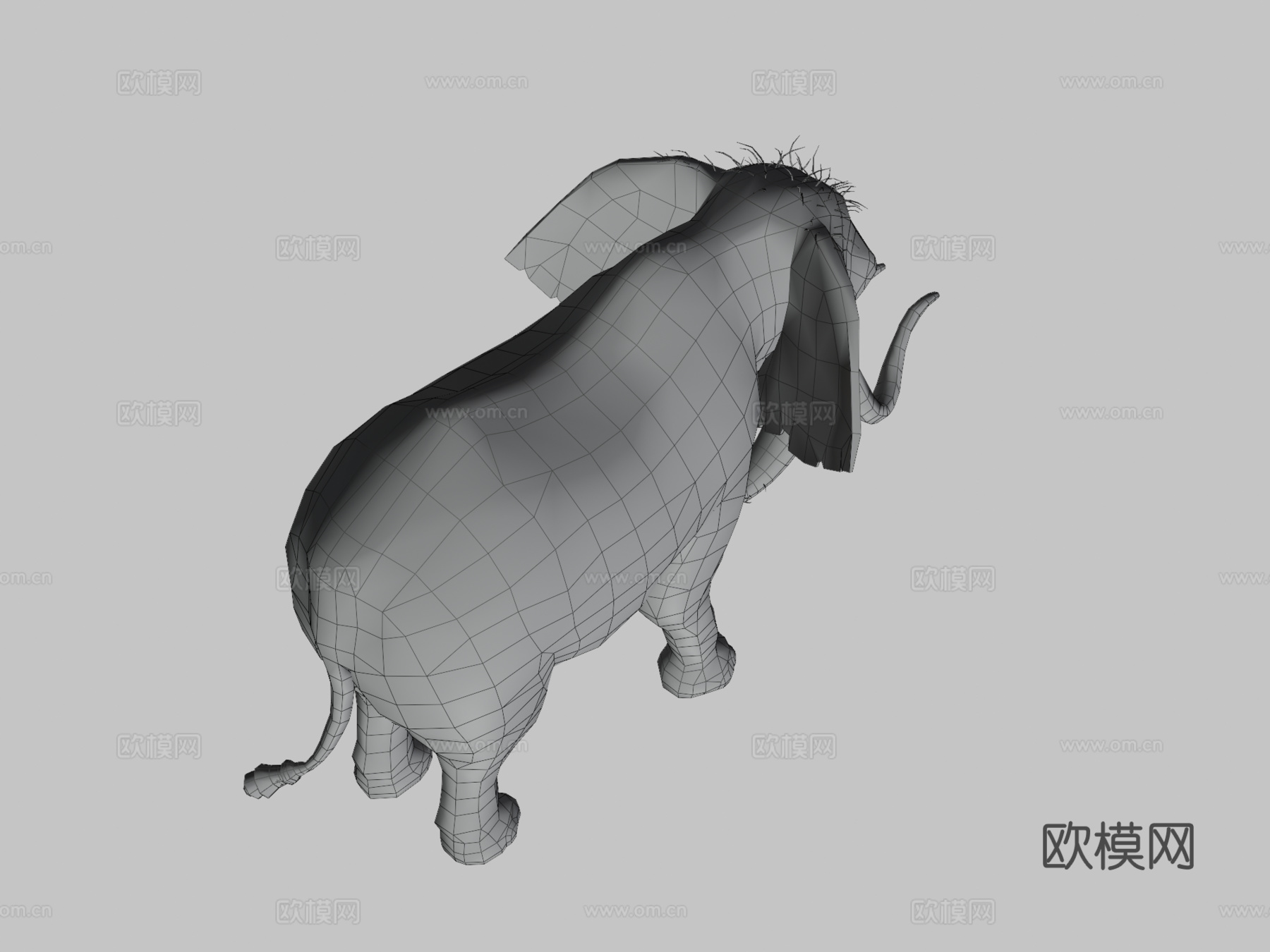 大象待机动画3d模型
