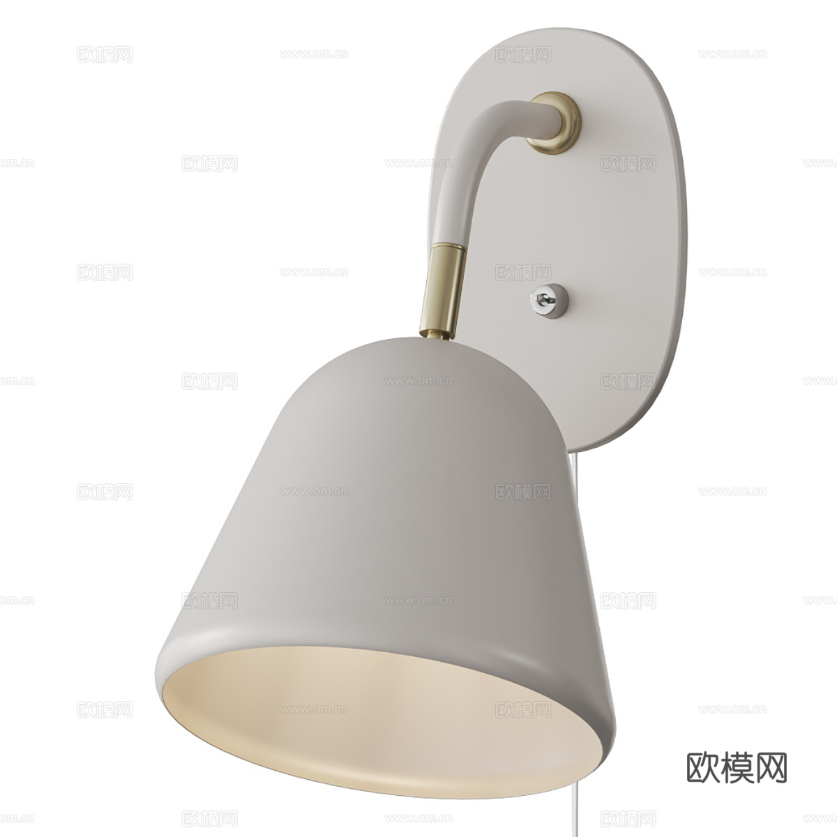 现代奶油风儿童壁灯3d模型