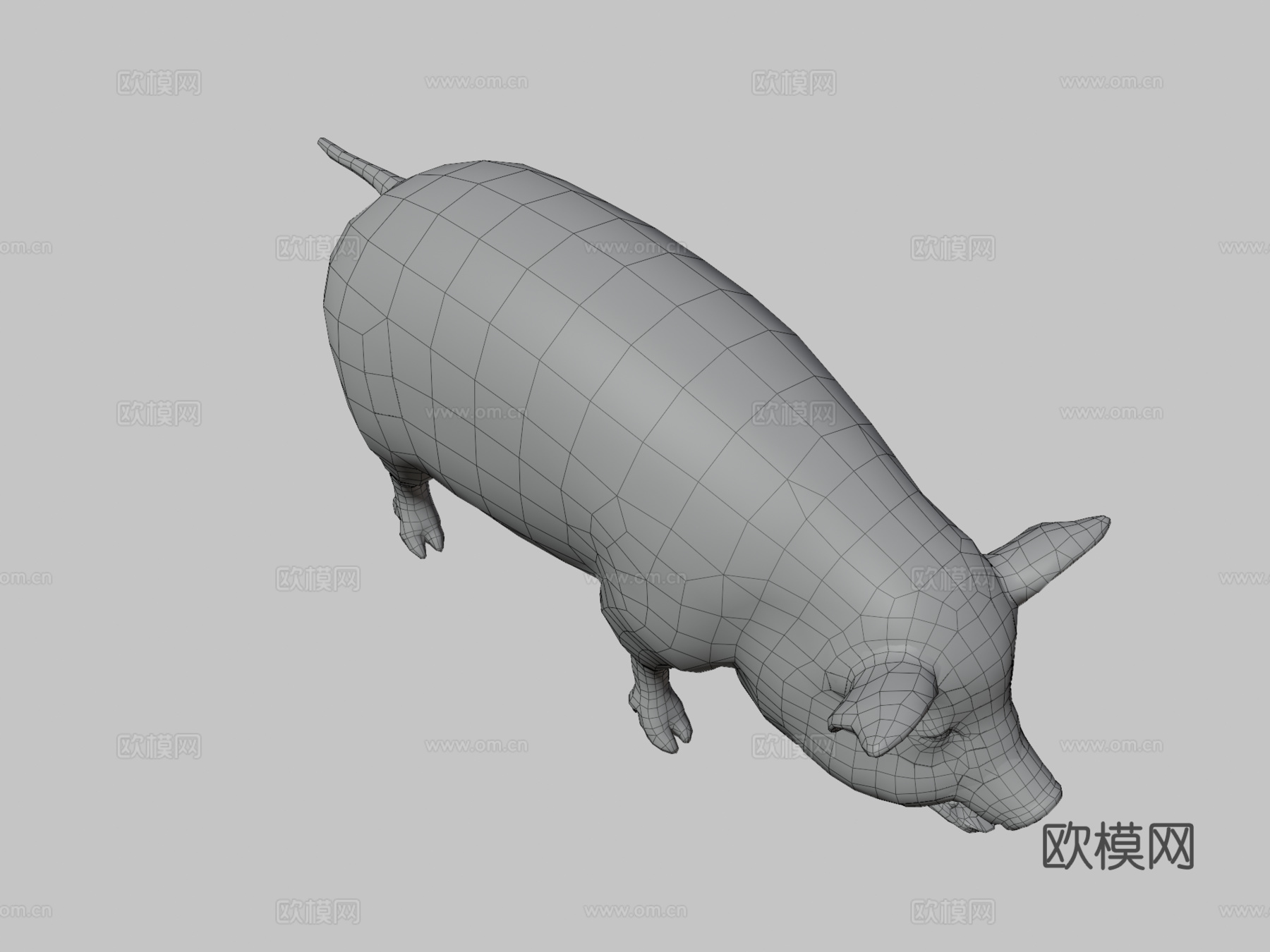猪动画3d模型