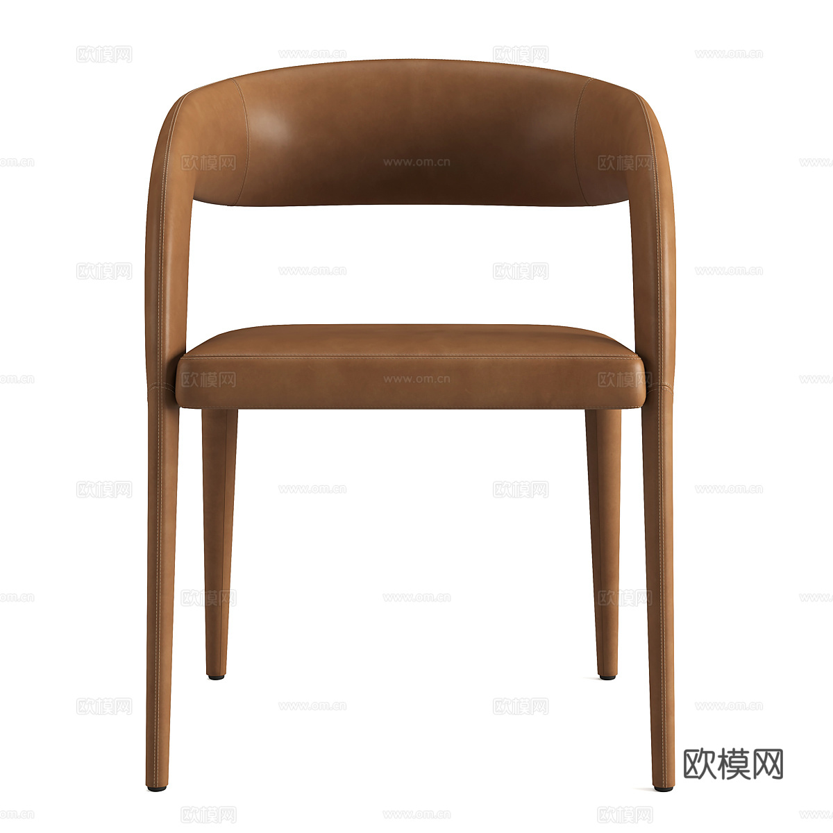 现代意式轻奢皮革椅子3d模型