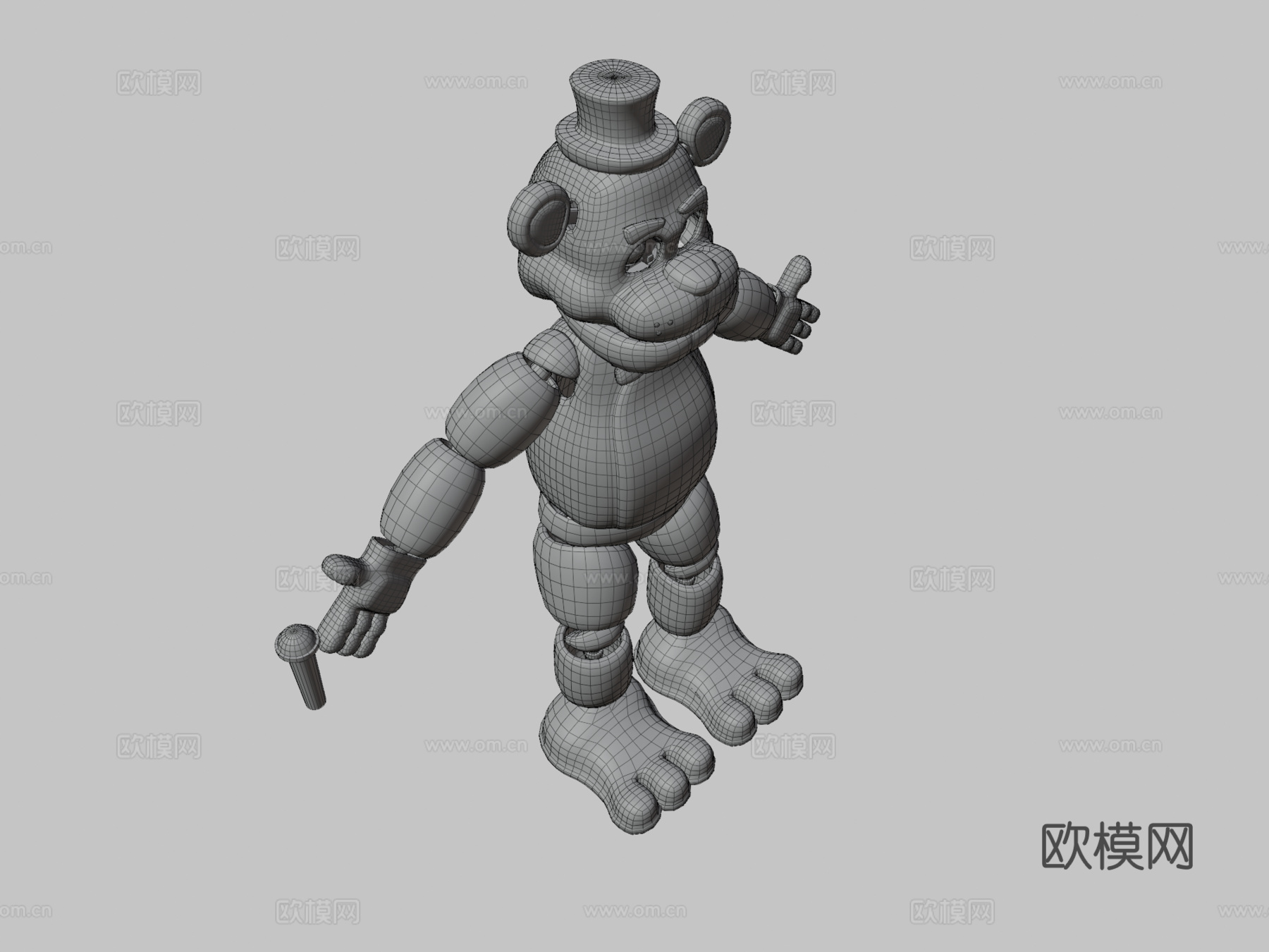 FNaF1弗雷迪·法兹熊绑定模型3d模型