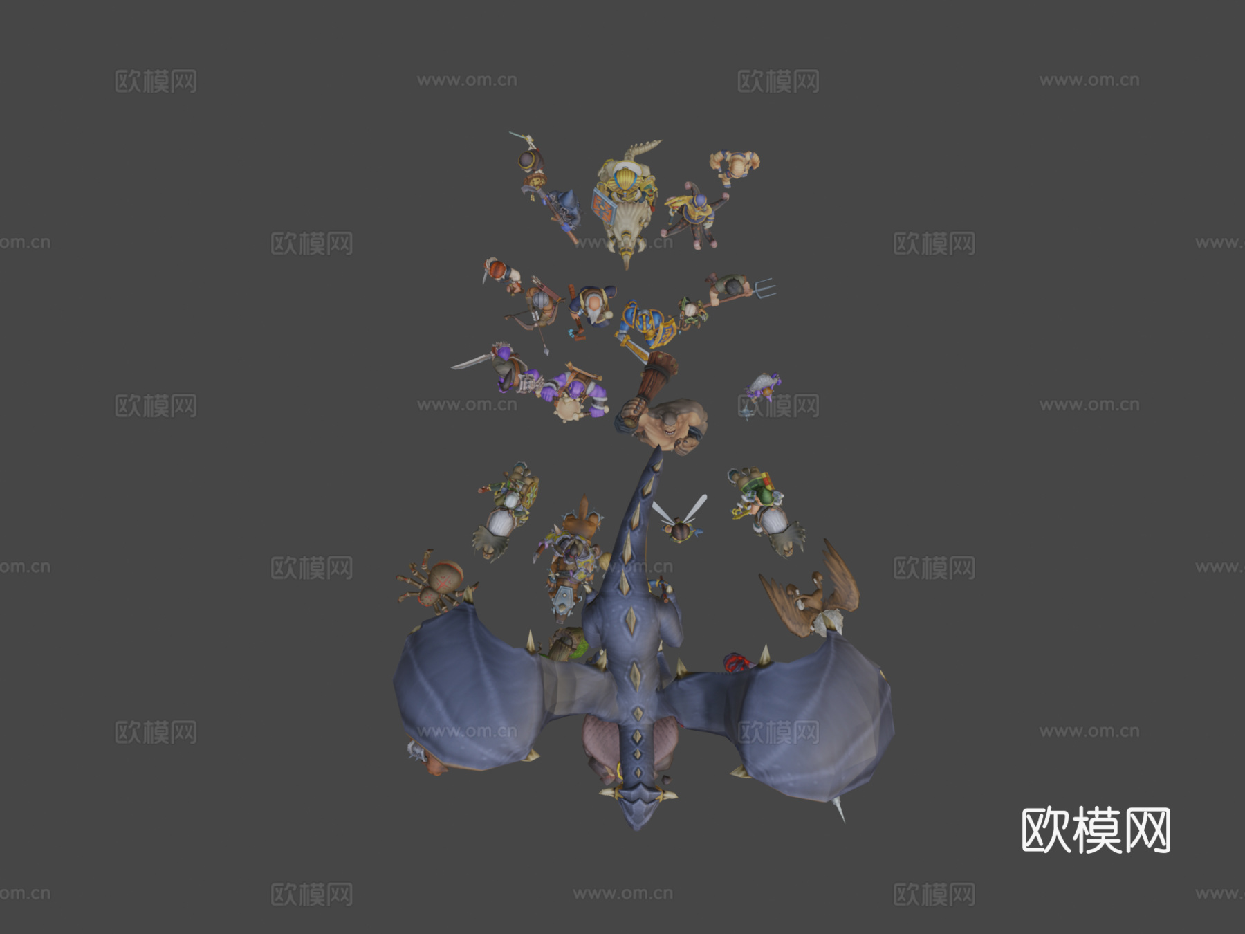 奇幻角色动画终极套装3d模型