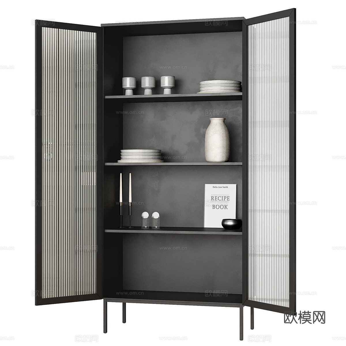 现代意式极简餐边柜3d模型
