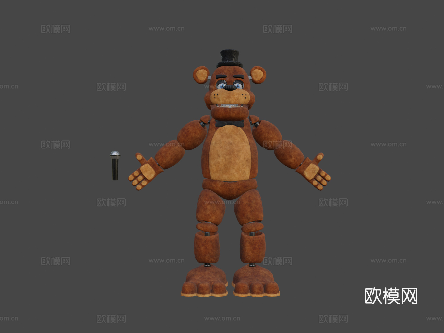 FNaF1弗雷迪·法兹熊绑定模型3d模型