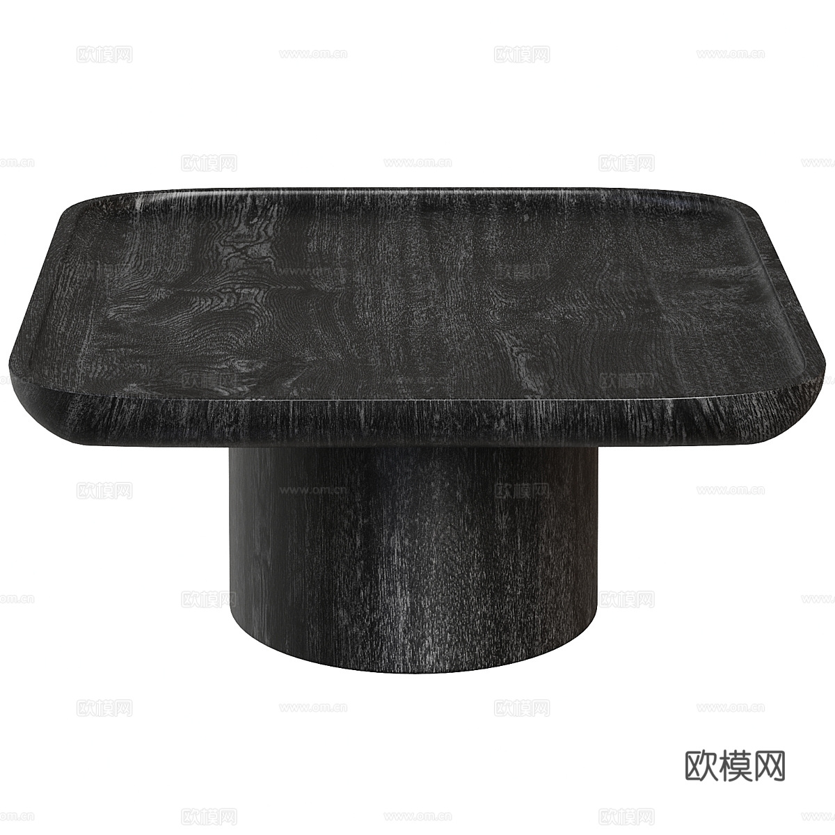 现代意式暗黑风实木茶几3d模型下载（渲染图5）