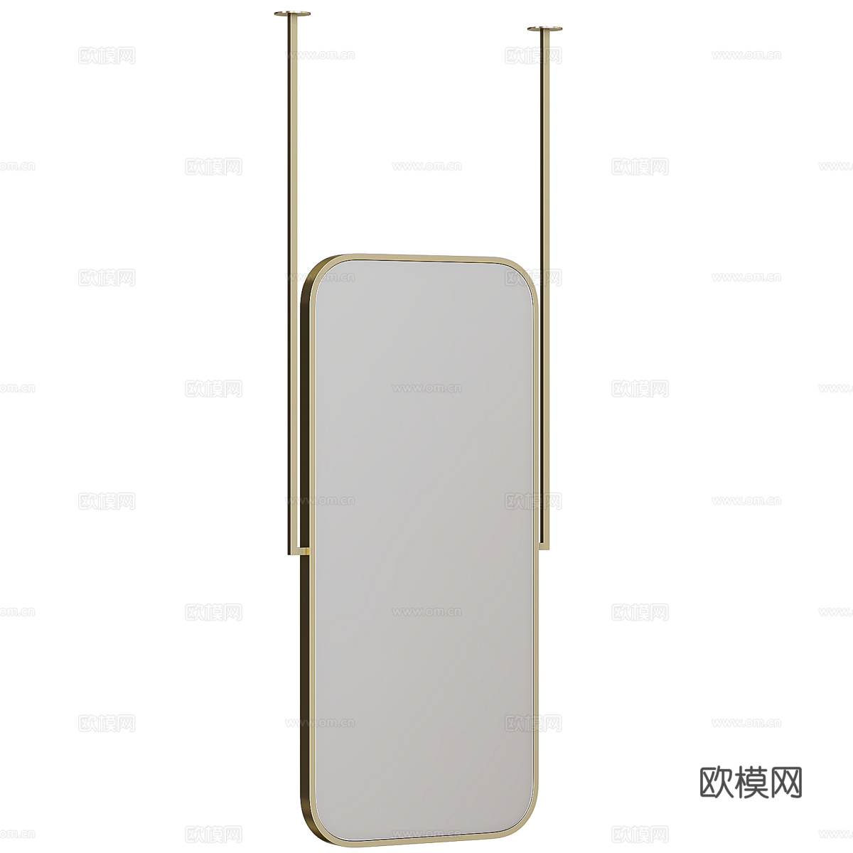 现代意式轻奢装饰镜子 挂镜3d模型