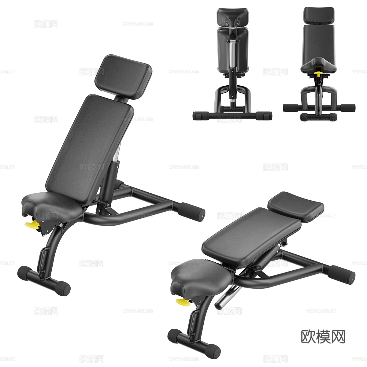 现代健身器材3d模型