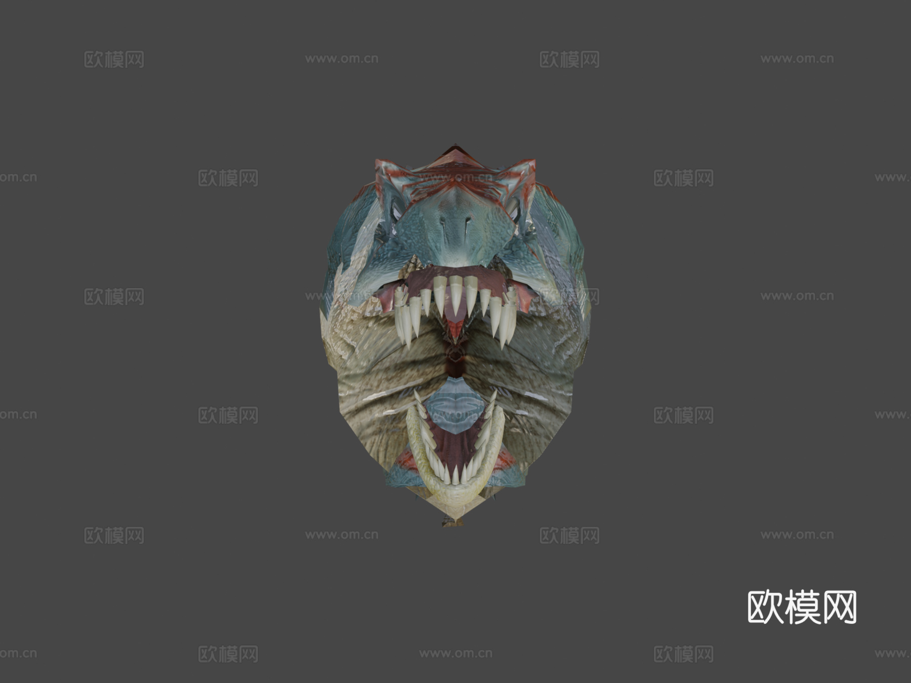 动画霸王龙撕咬攻击循环3d模型