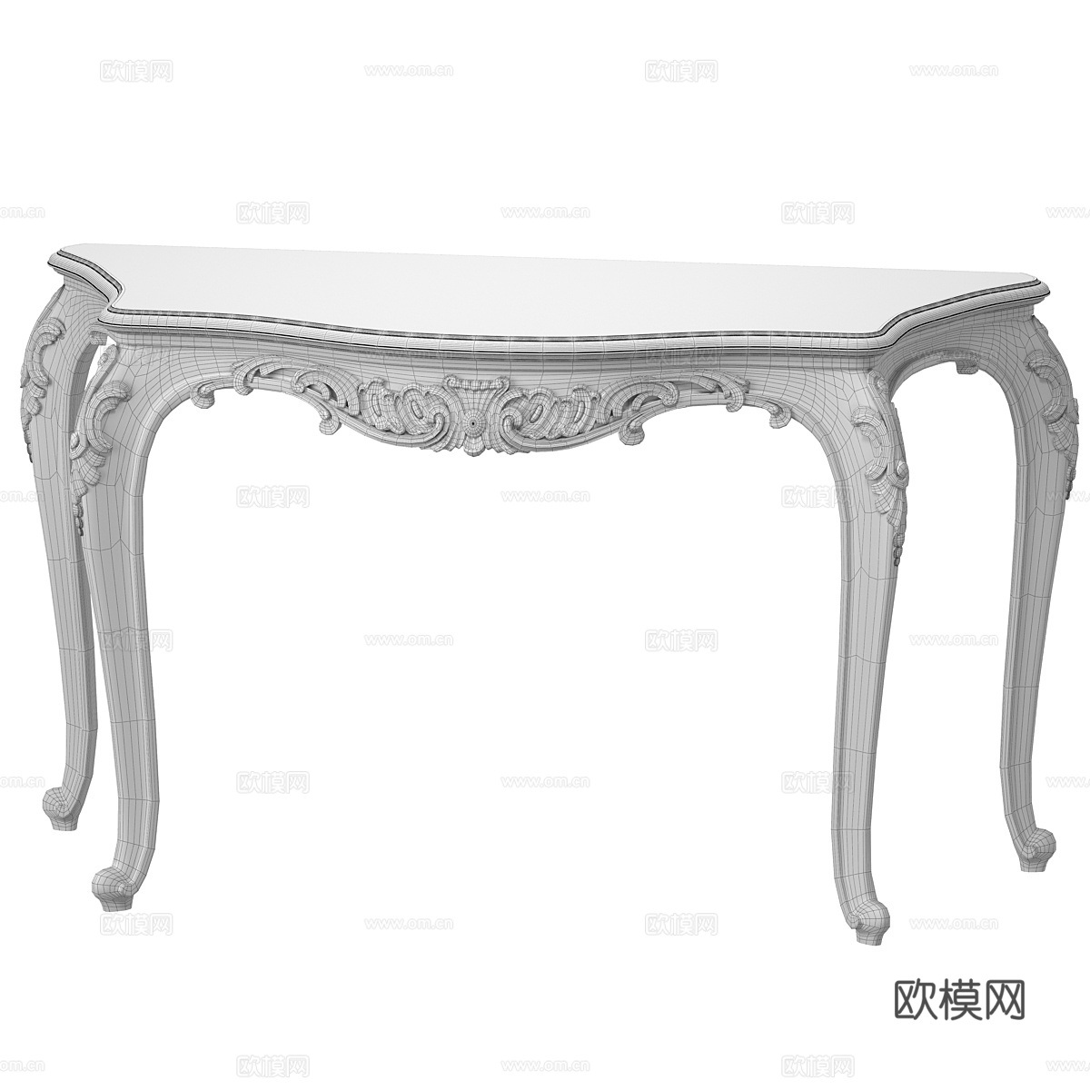 法式轻奢端景台 玄关桌3d模型