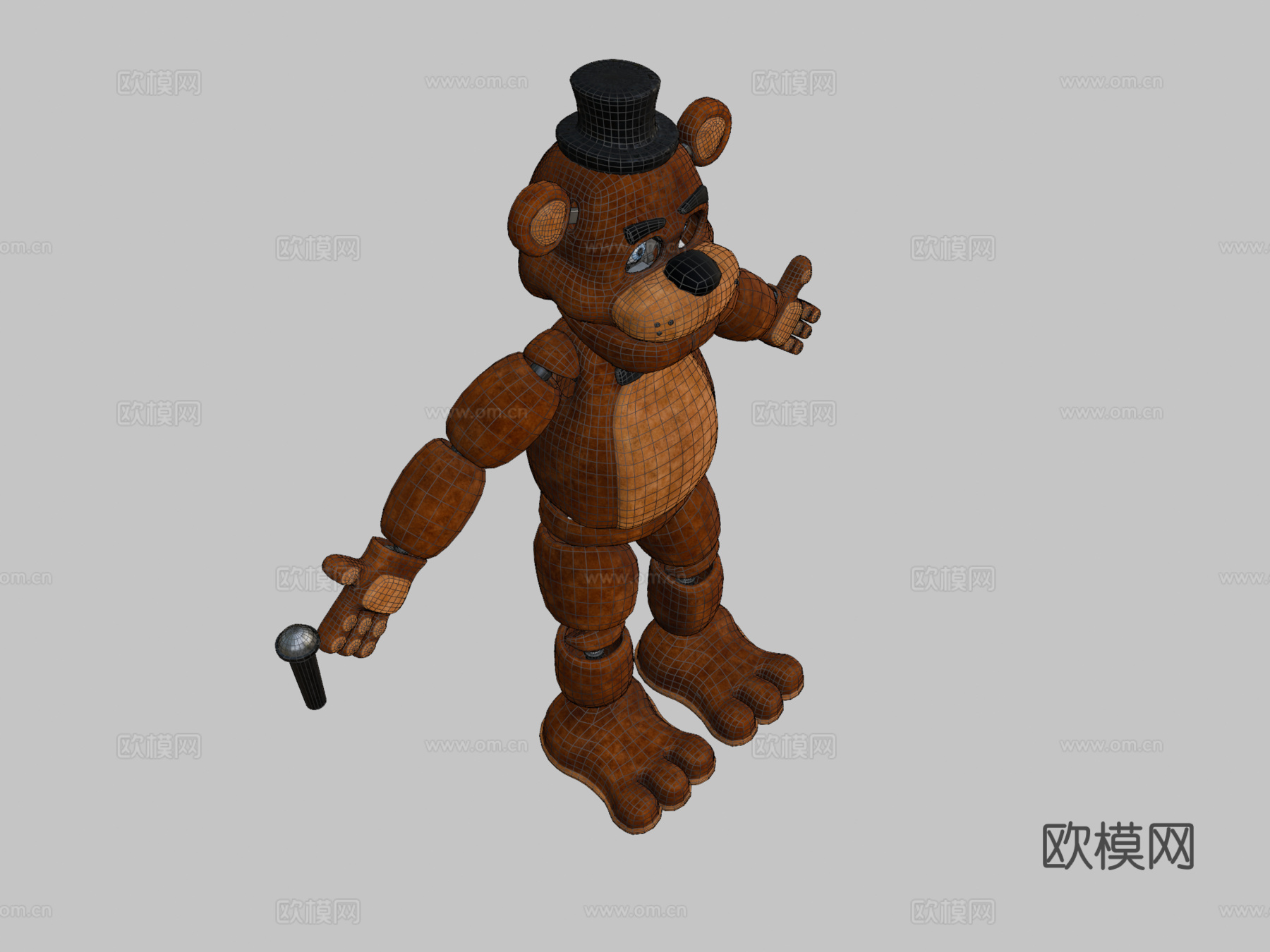 FNaF1弗雷迪·法兹熊绑定模型3d模型