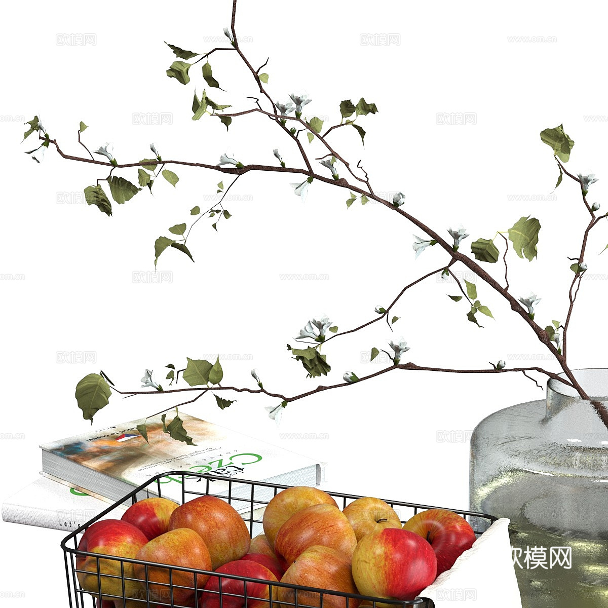 现代极简饰品摆件组合3d模型