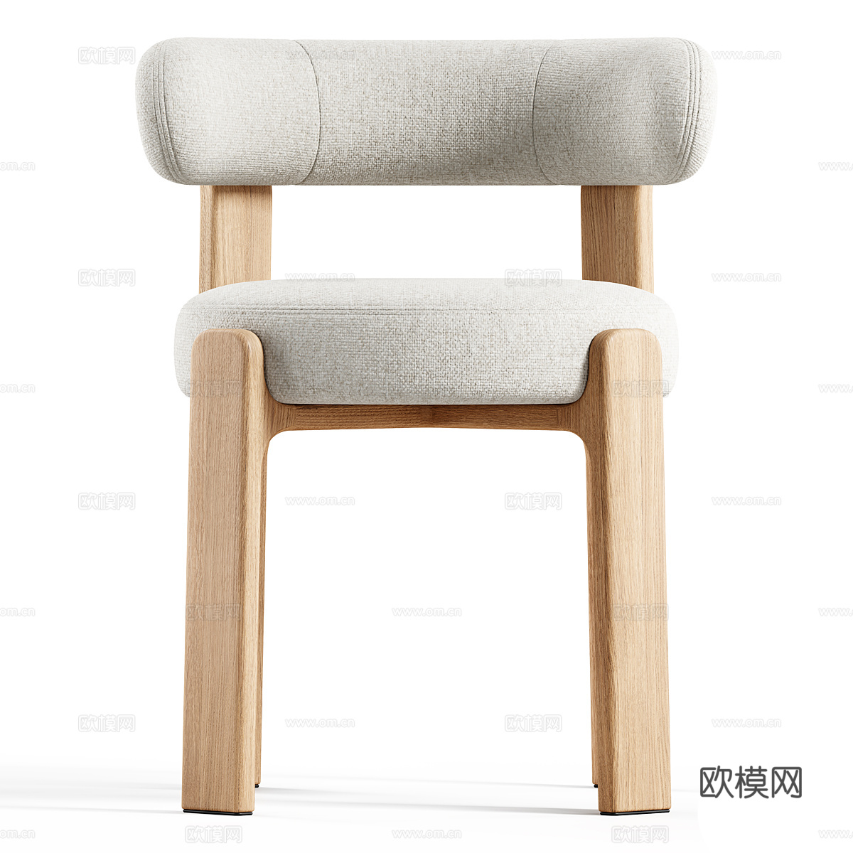 新中式木质单椅3d模型