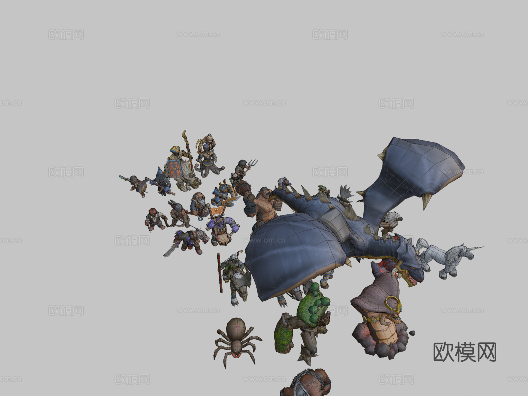 奇幻角色动画终极套装3d模型