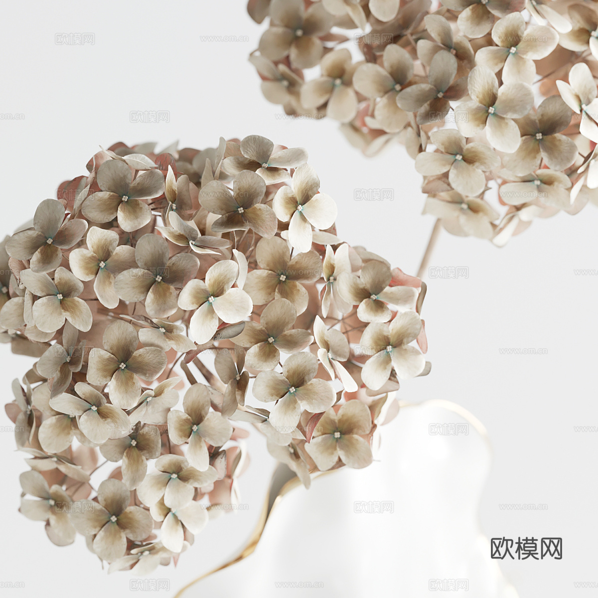 新中式轻奢花瓶花艺3d模型