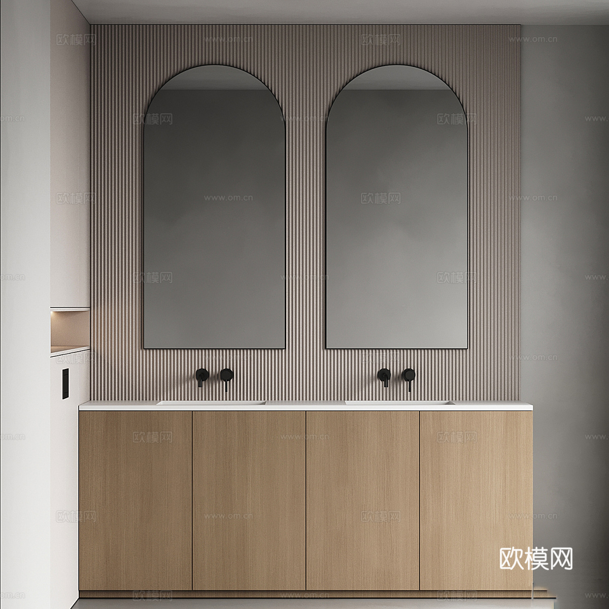 新中式台盆柜 浴室柜3d模型