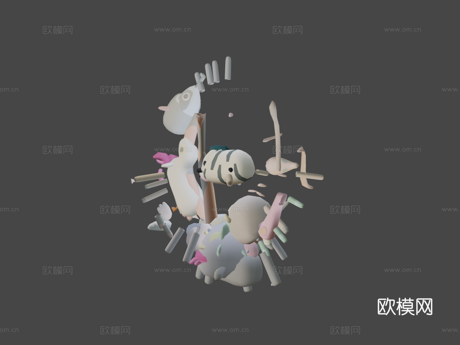 古怪系列终极包3d模型