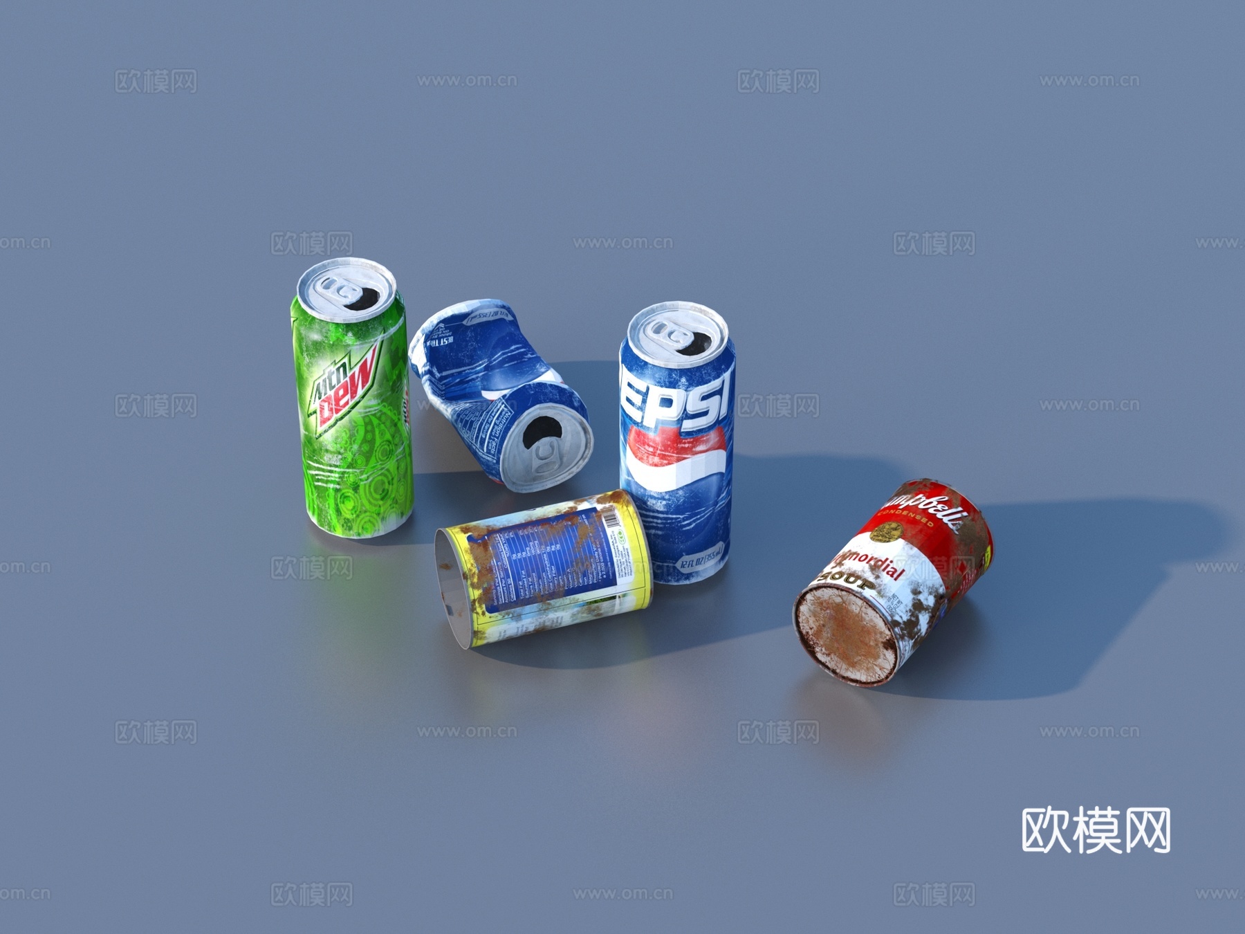 饮料 罐头饮料 苏打 汽水罐3d模型