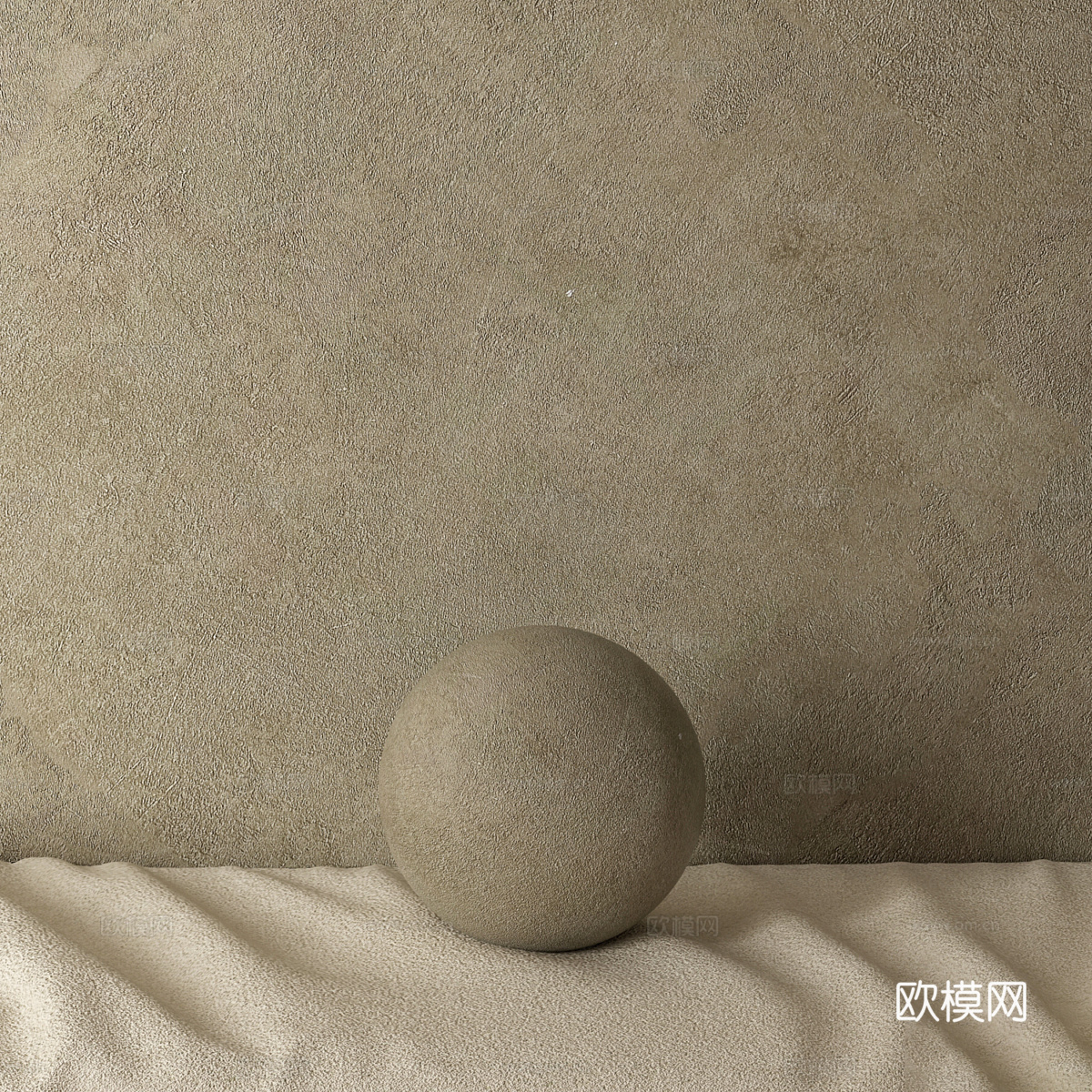 现代侘寂装饰涂料 艺术漆3d模型