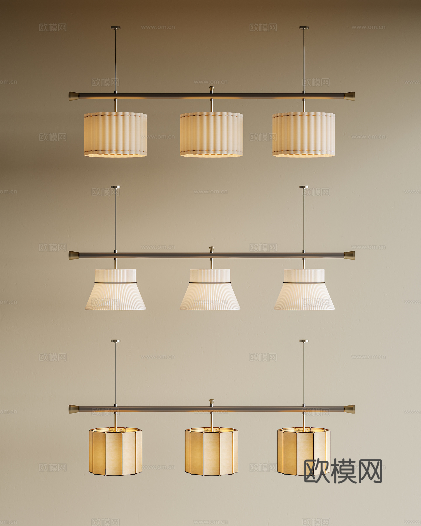 中古复古餐厅吊灯 新中式中古吊灯 复古中古餐厅吊灯 奶油艺3d模型