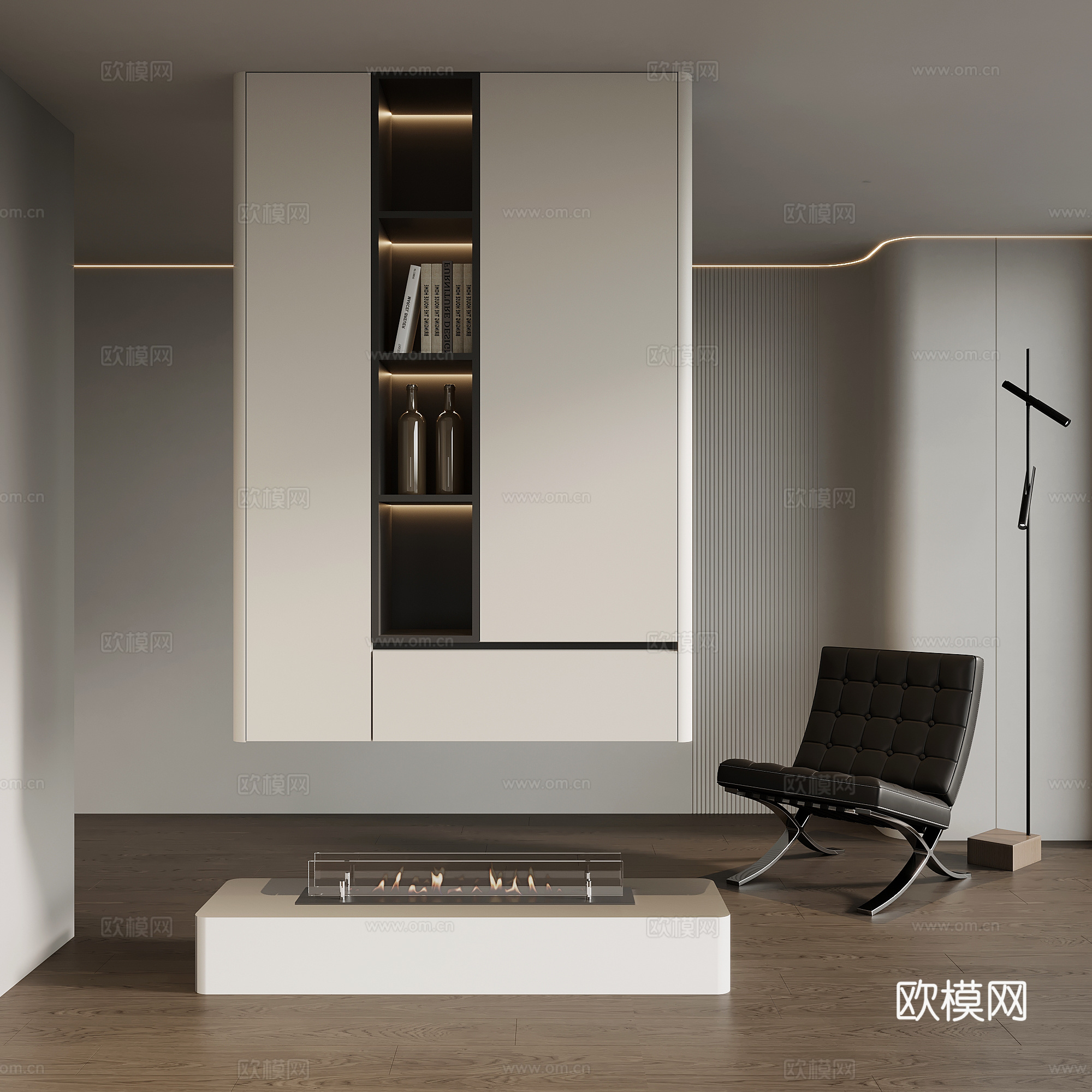 现代简约玄关柜 入户鞋柜 玄关隔断柜3d模型