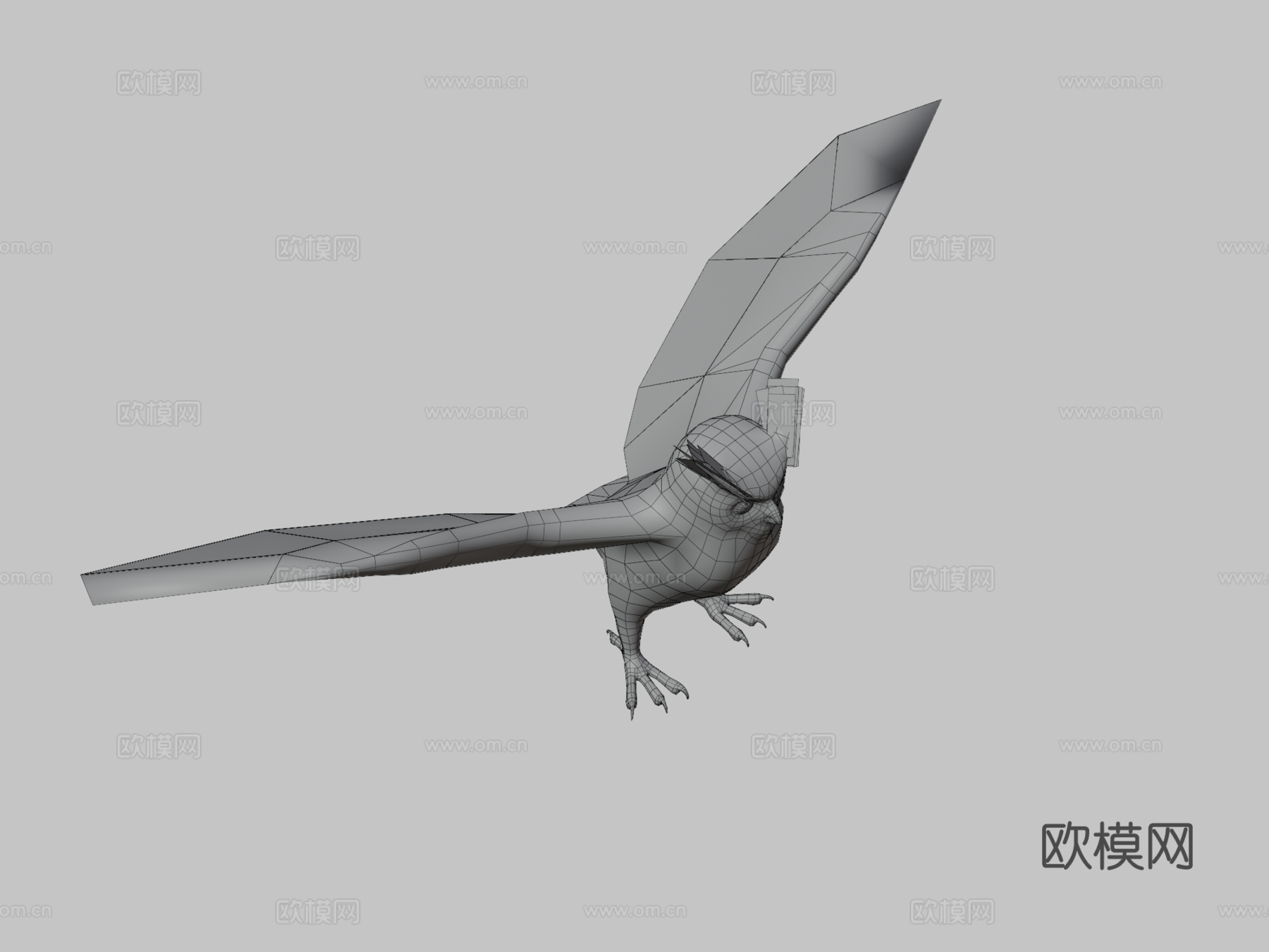 大角鸮动画3d模型