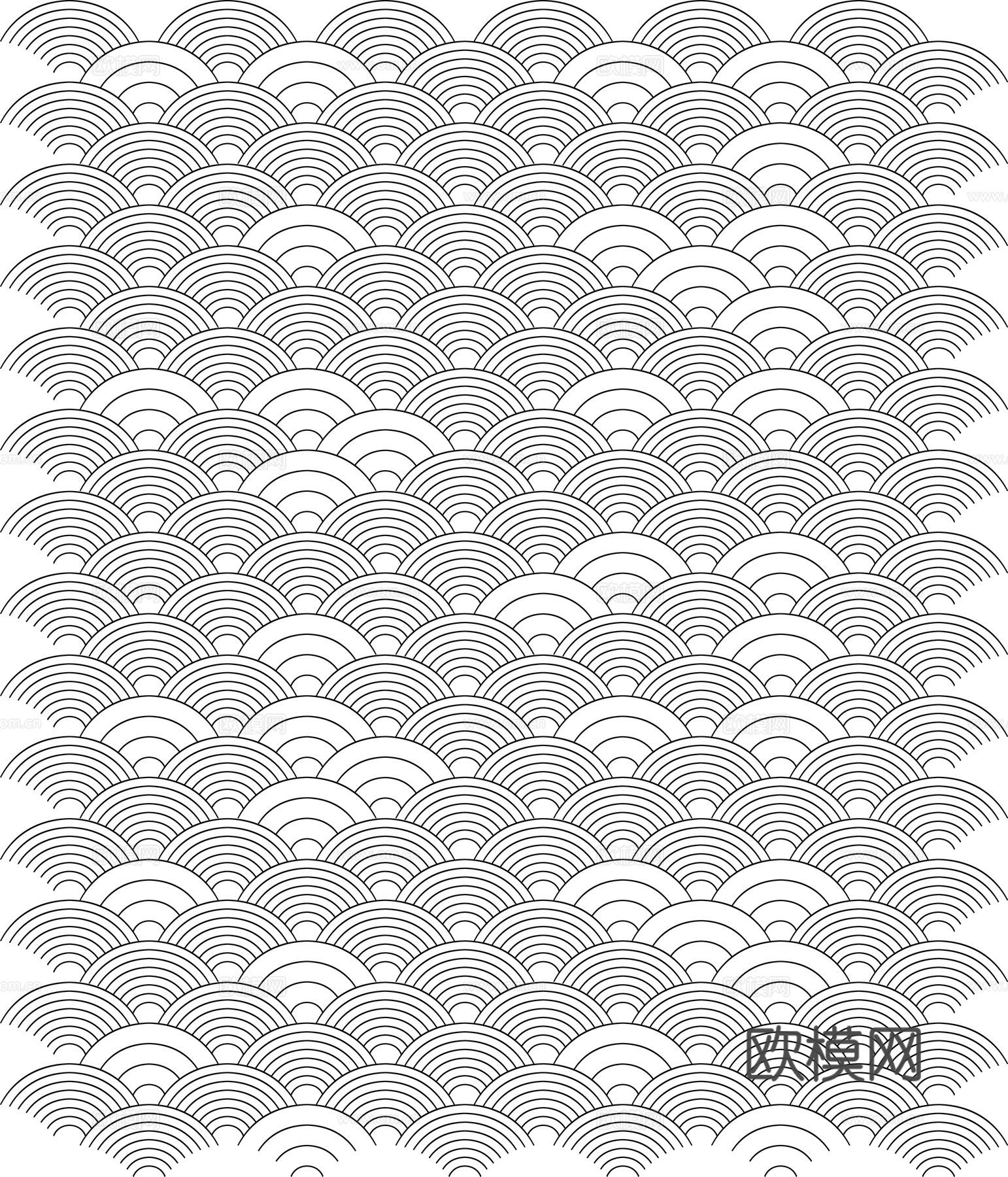 中式花纹cad施工图