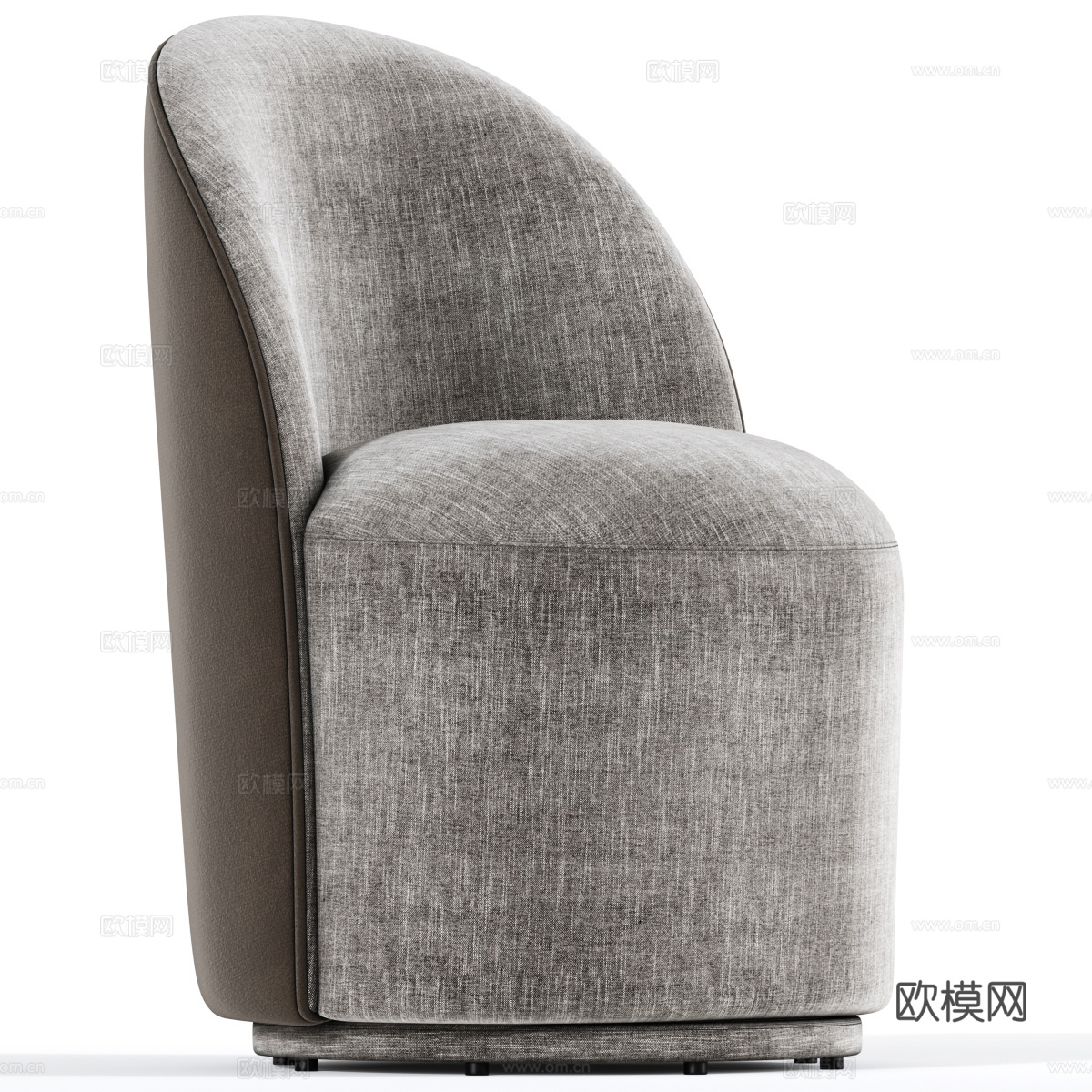 现代意式布艺皮革沙发椅3d模型