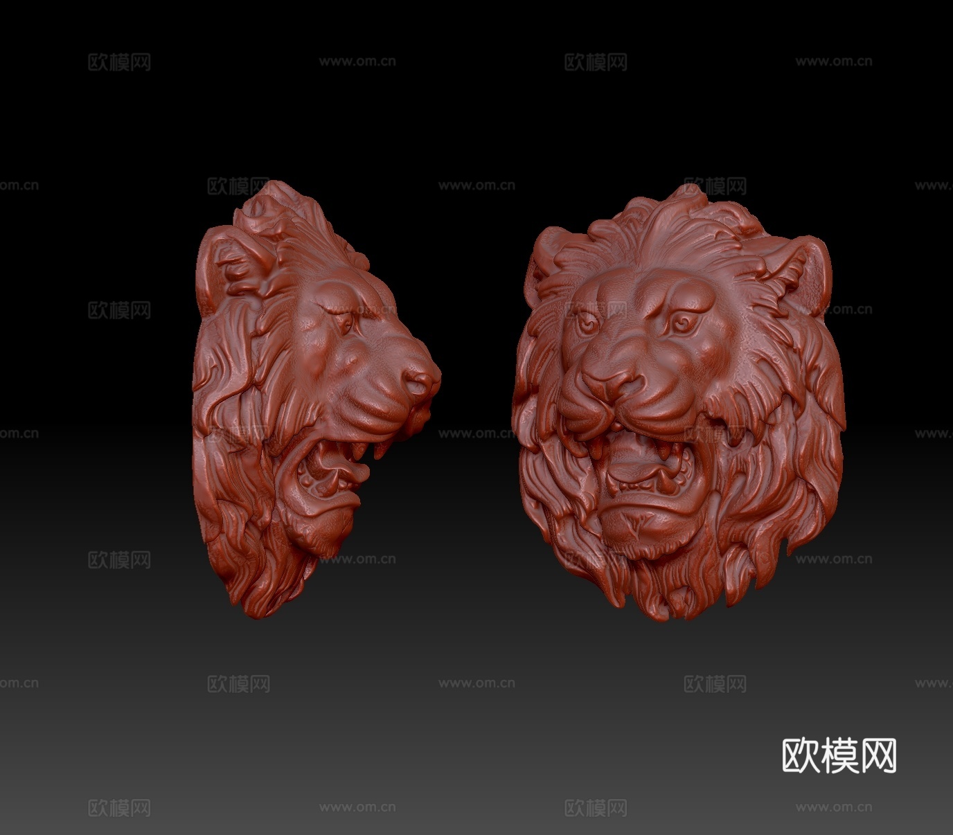 欧式狮流水喷泉动物雕塑3d模型