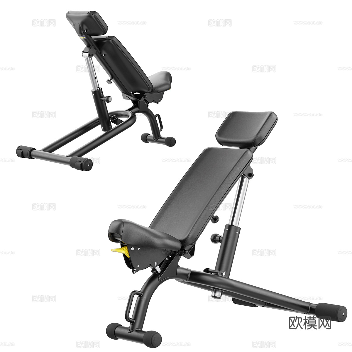 现代健身器材3d模型
