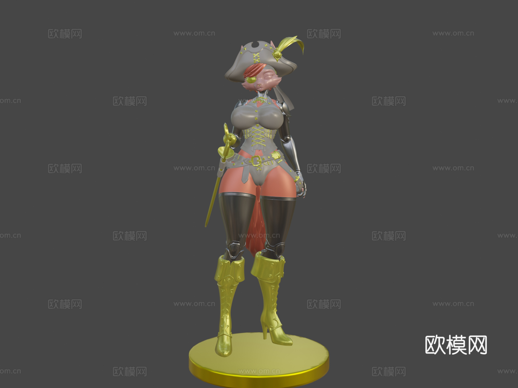 海盗狐狸福克西FNAF免费样品3d模型