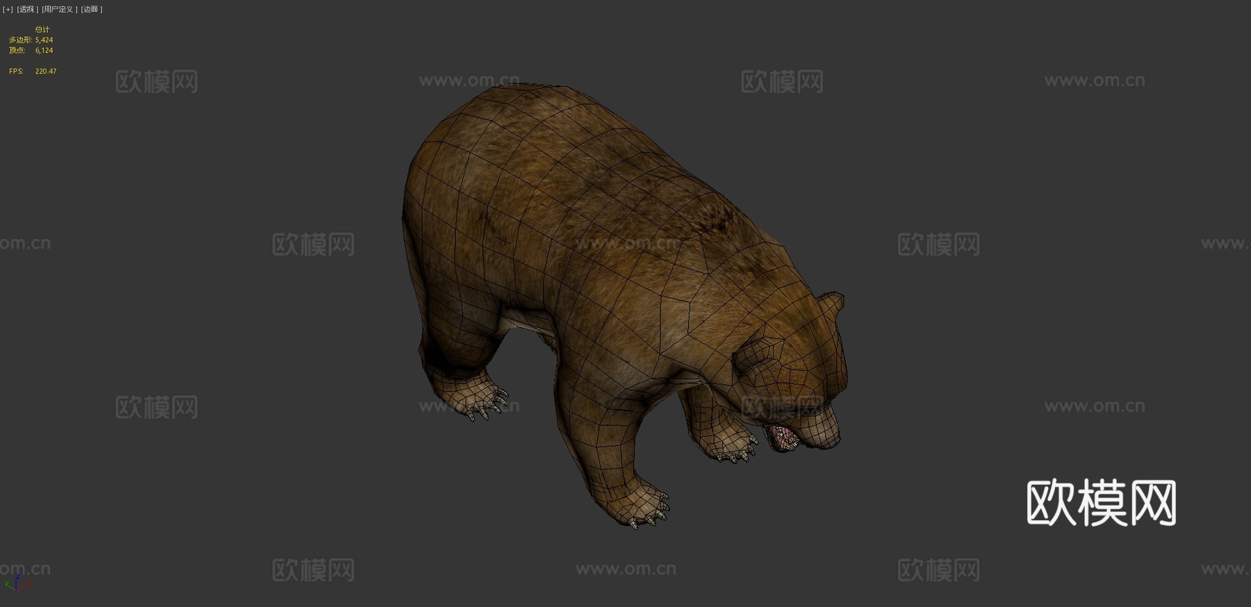 熊动画3d模型
