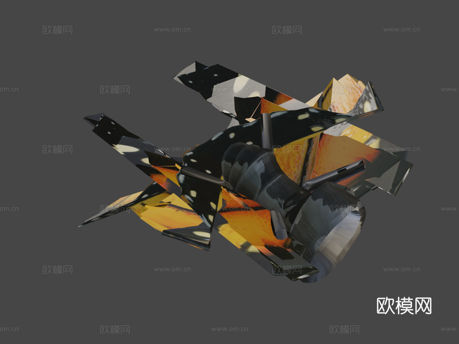 动画飞舞蝴蝶循环3d模型