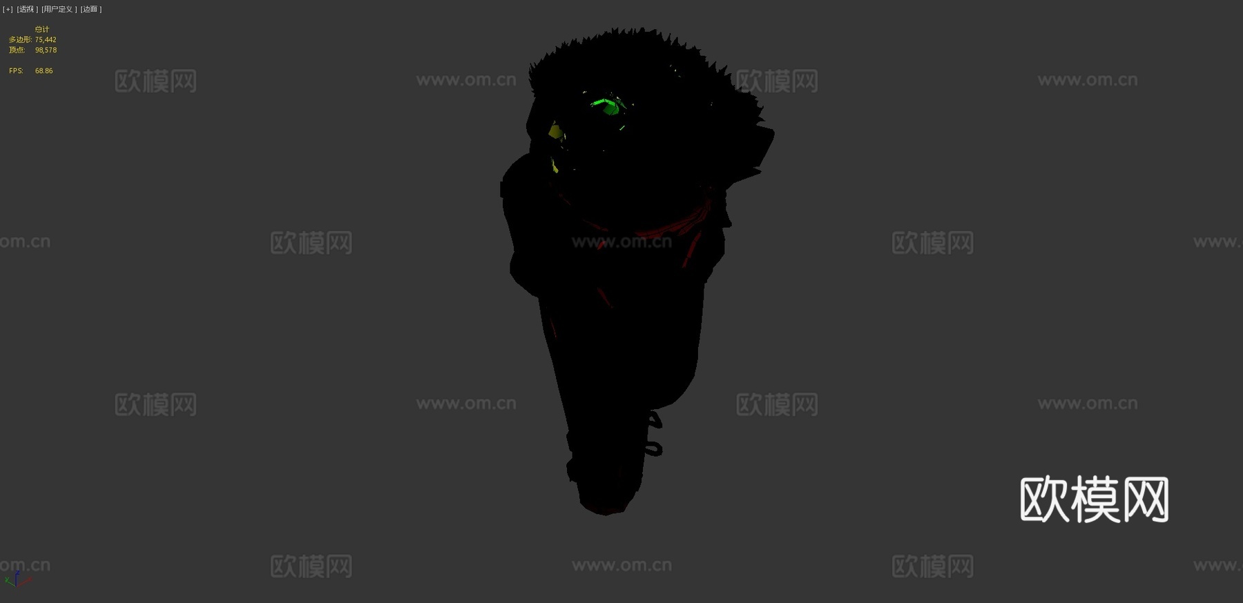 柴巴胡3d模型