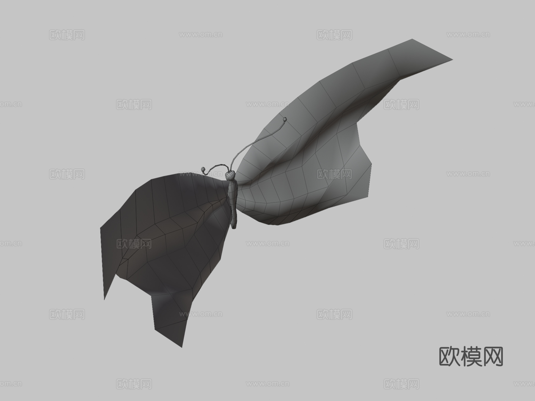 风格化蝴蝶3d模型
