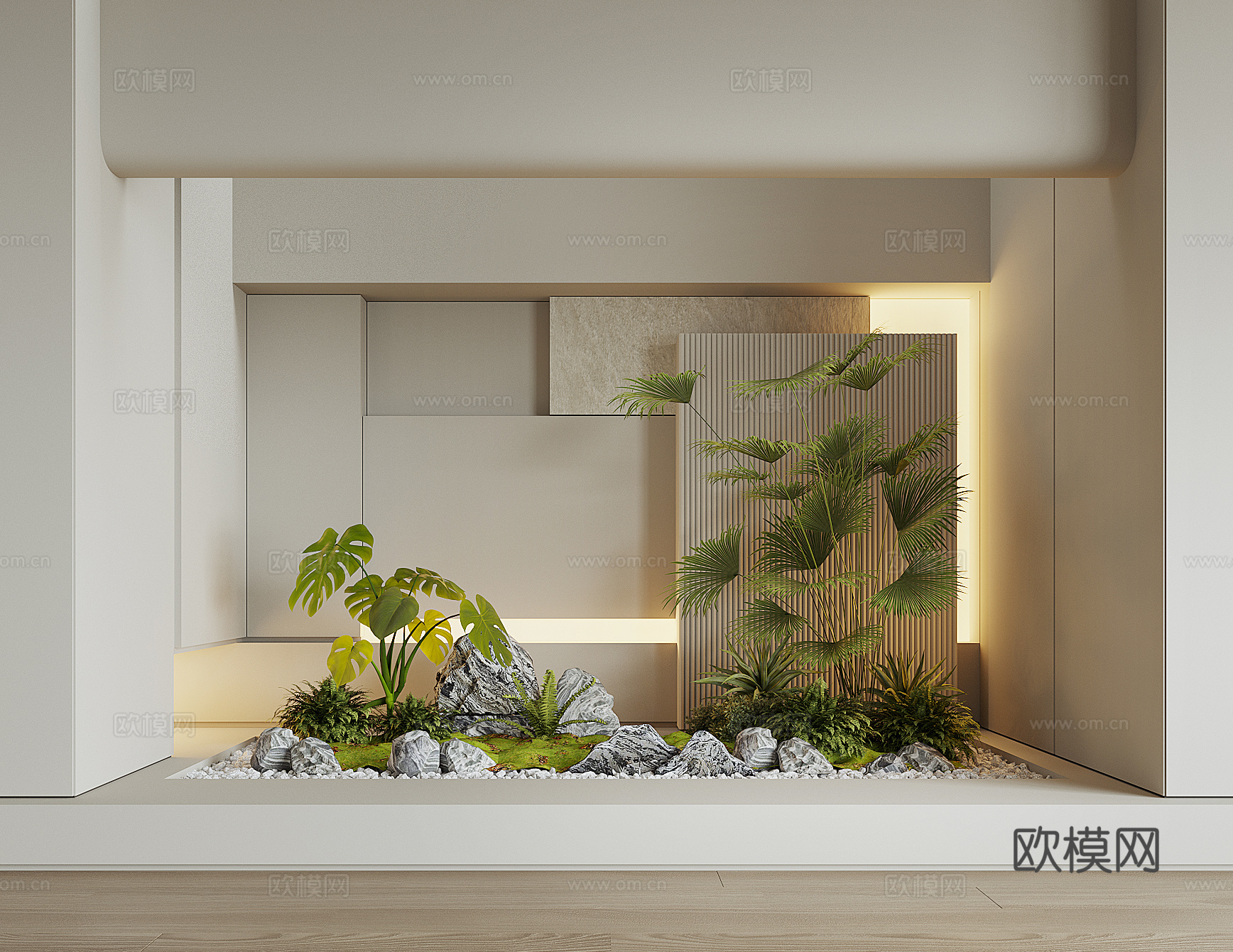 现代植物景观su模型