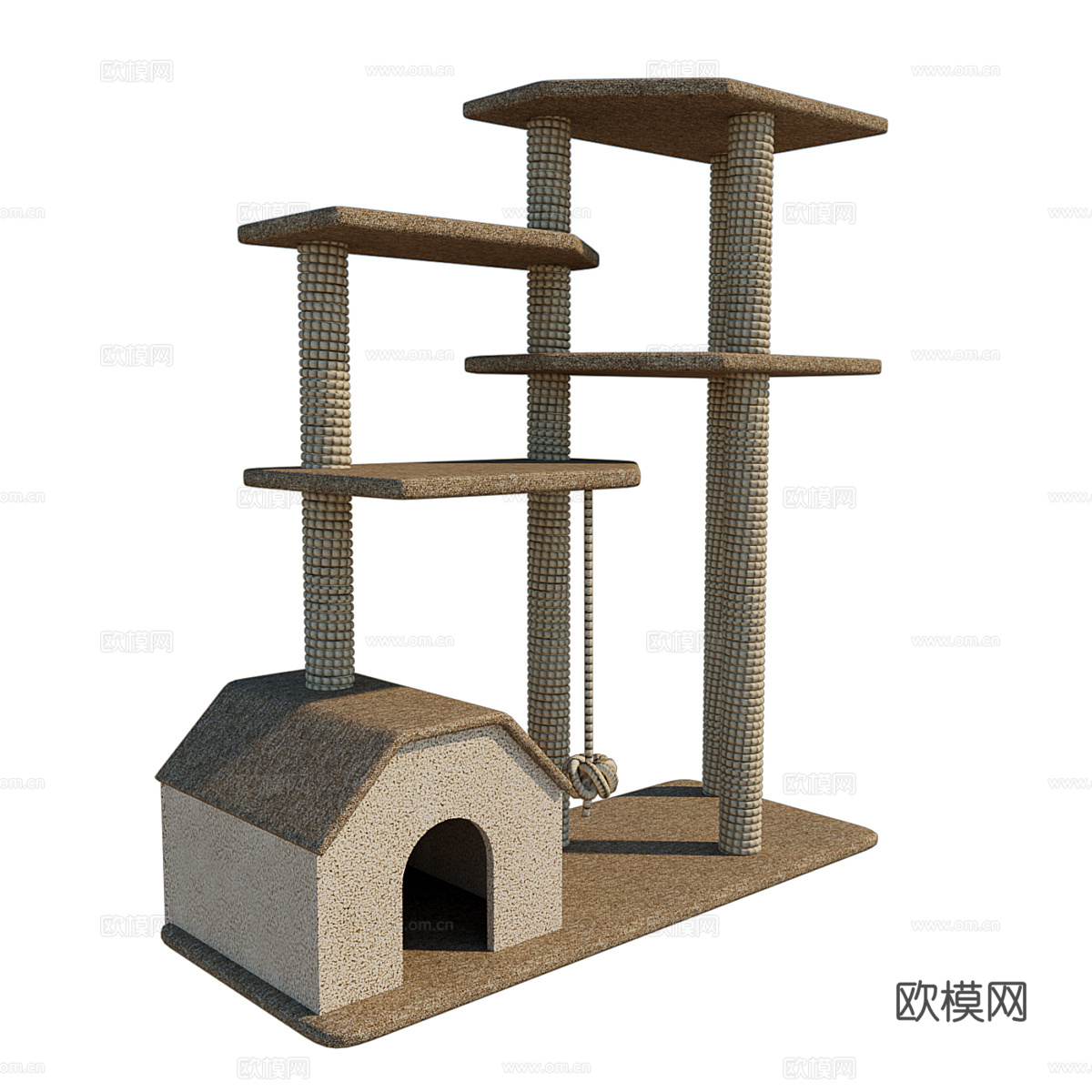 猫屋 抓挠柱3d模型