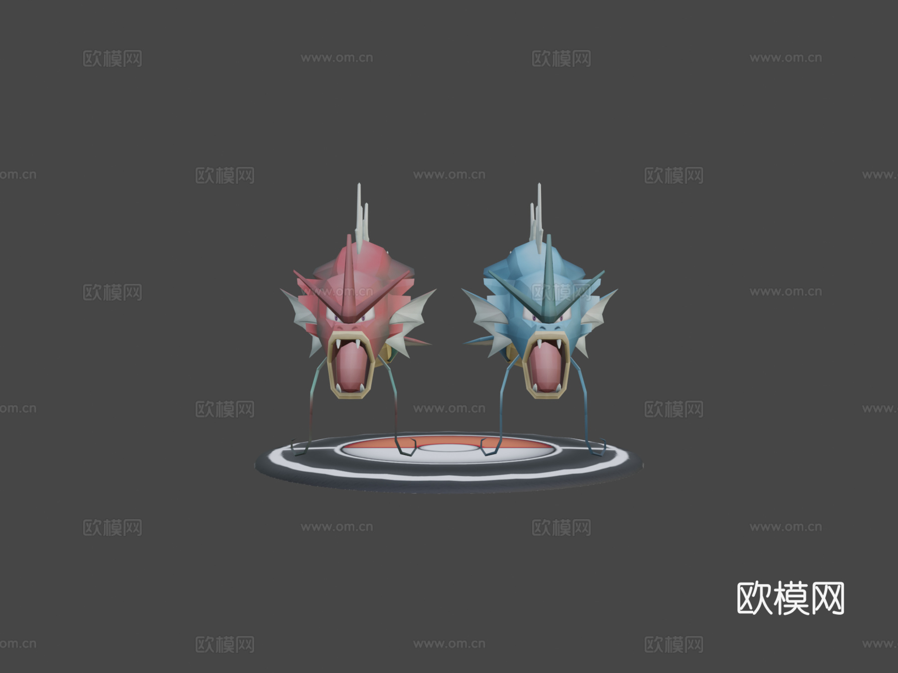 口袋妖怪同人-暴鲤龙3d模型