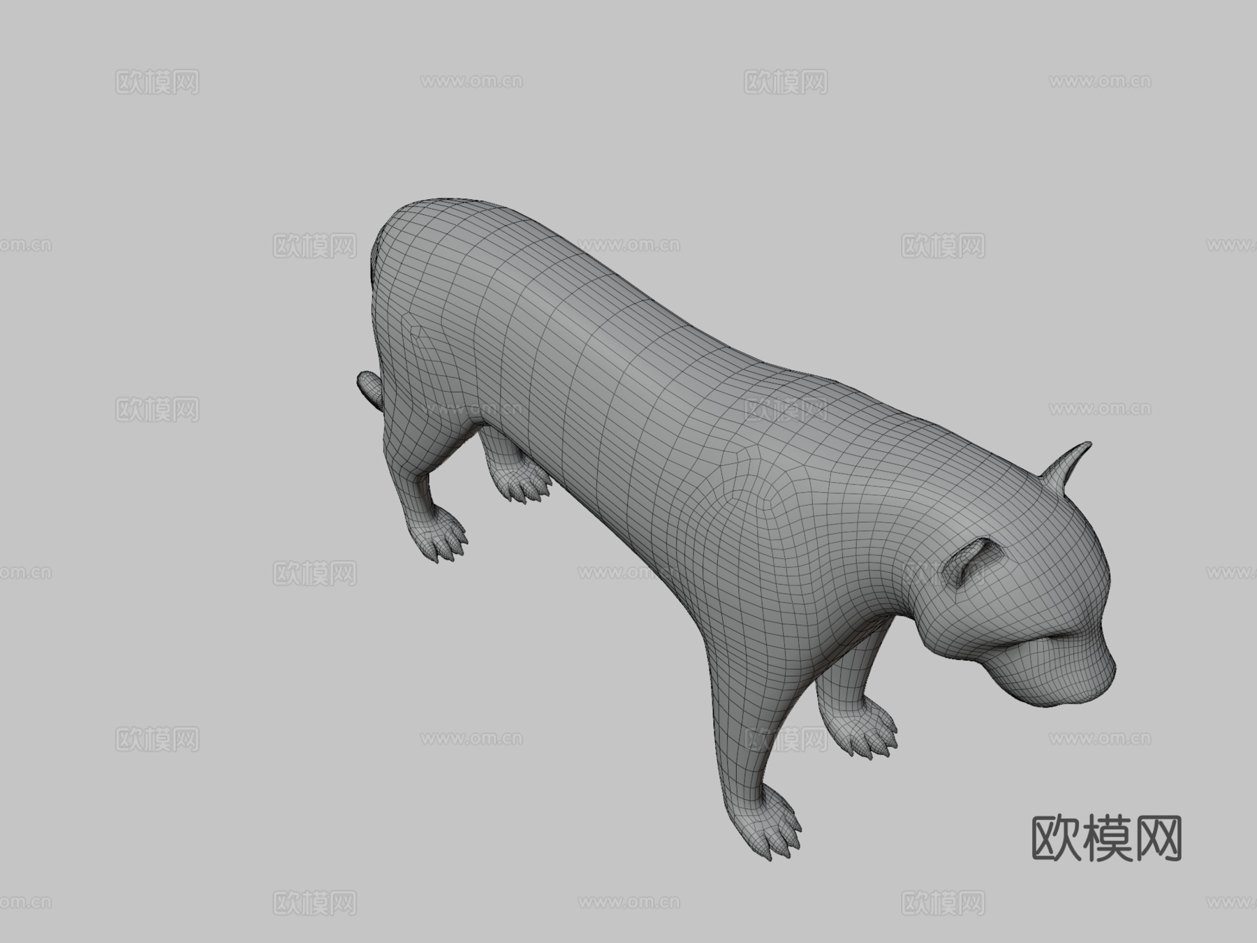 西伯利亚虎3d模型