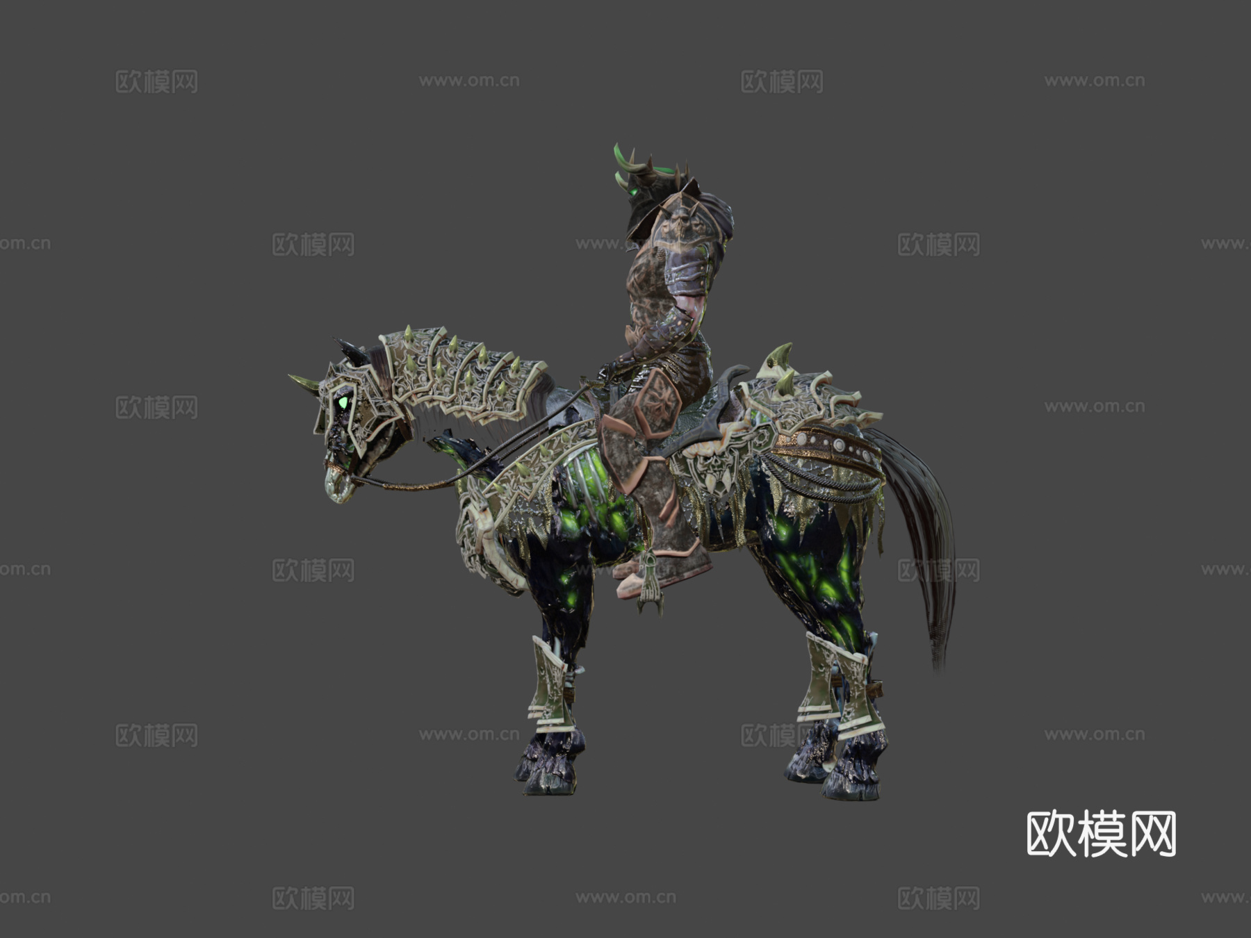 亡灵马与邪恶骑士3d模型