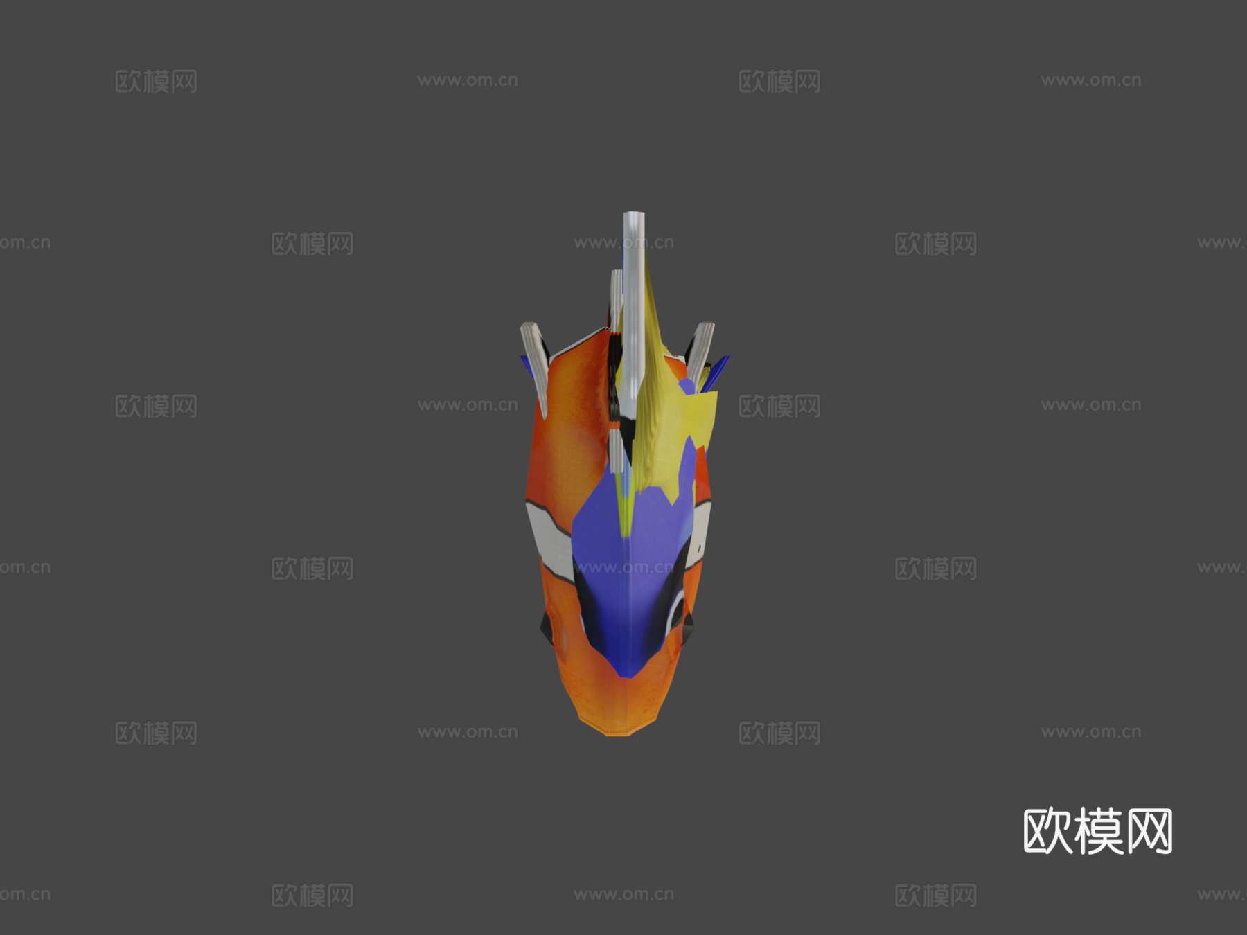 热带鱼群游动动画循环3d模型