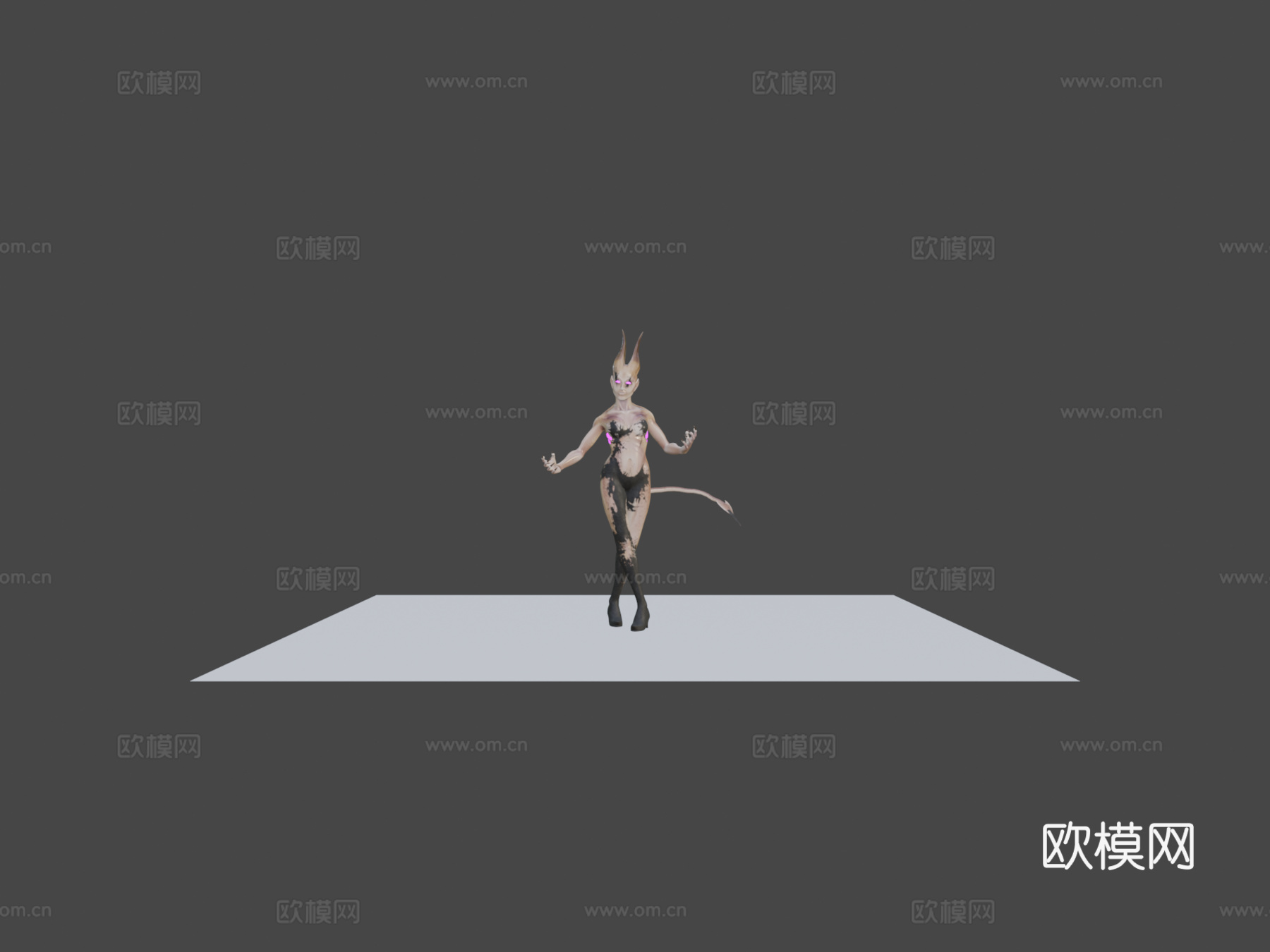 紫色恶魔3d模型