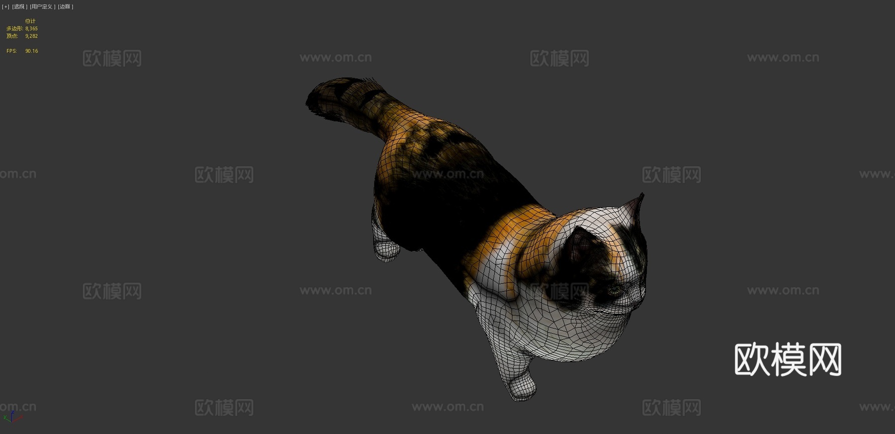 曼基康猫3d模型